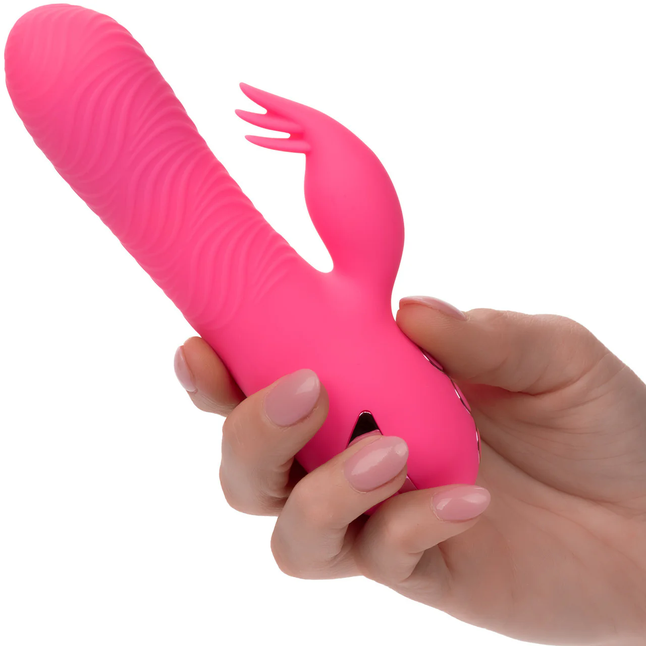 California Dreaming Sacramento Sweetie Dual Stimulation Vibrator With Rotating Beaded Shaft By CalExotics - Image 2