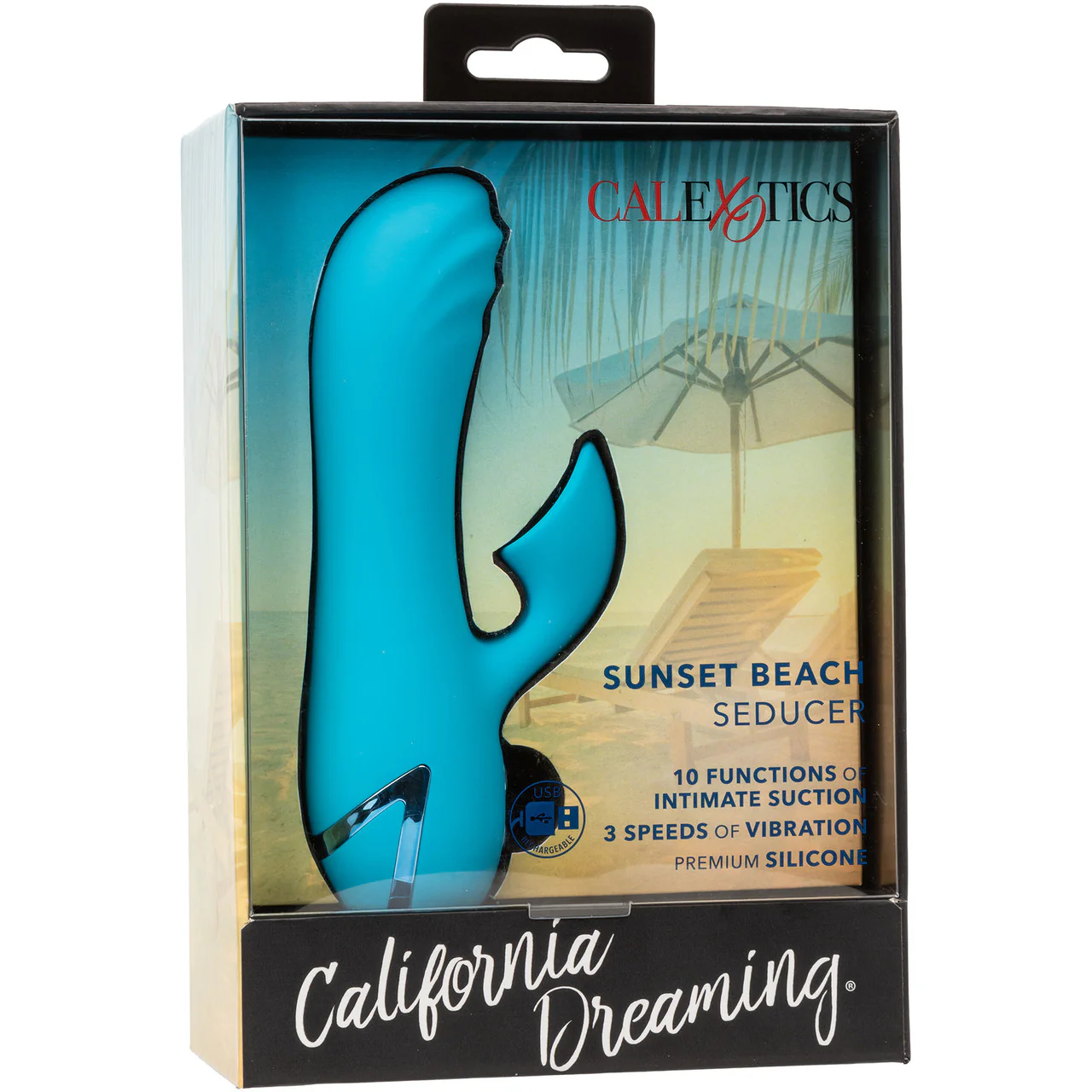 California Dreaming Sunset Beach Seducer Dual Stimulation Vibrator With Clitoral Suction By CalExotics - Image 10