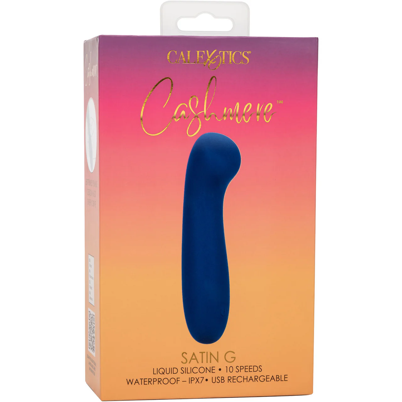 Cashmere Satin G Rechargeable Waterproof Silicone G-Spot Vibrator By CalExotics - Blue - Image 12