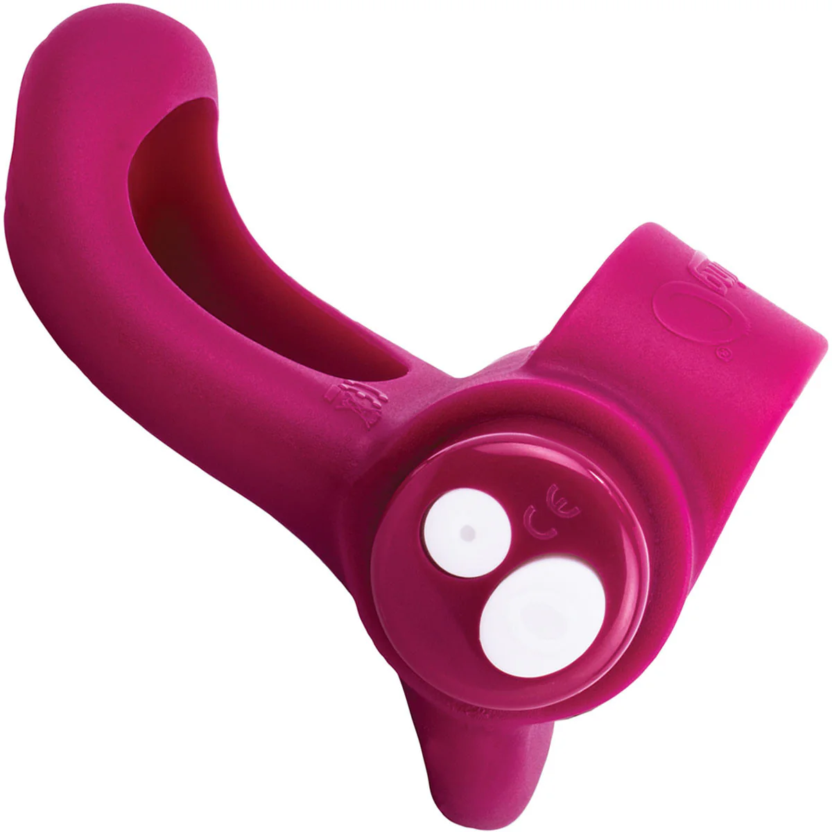Charged You-Turn Plus Vibrating Silicone Cock Ring By Screaming O - Merlot - Image 2
