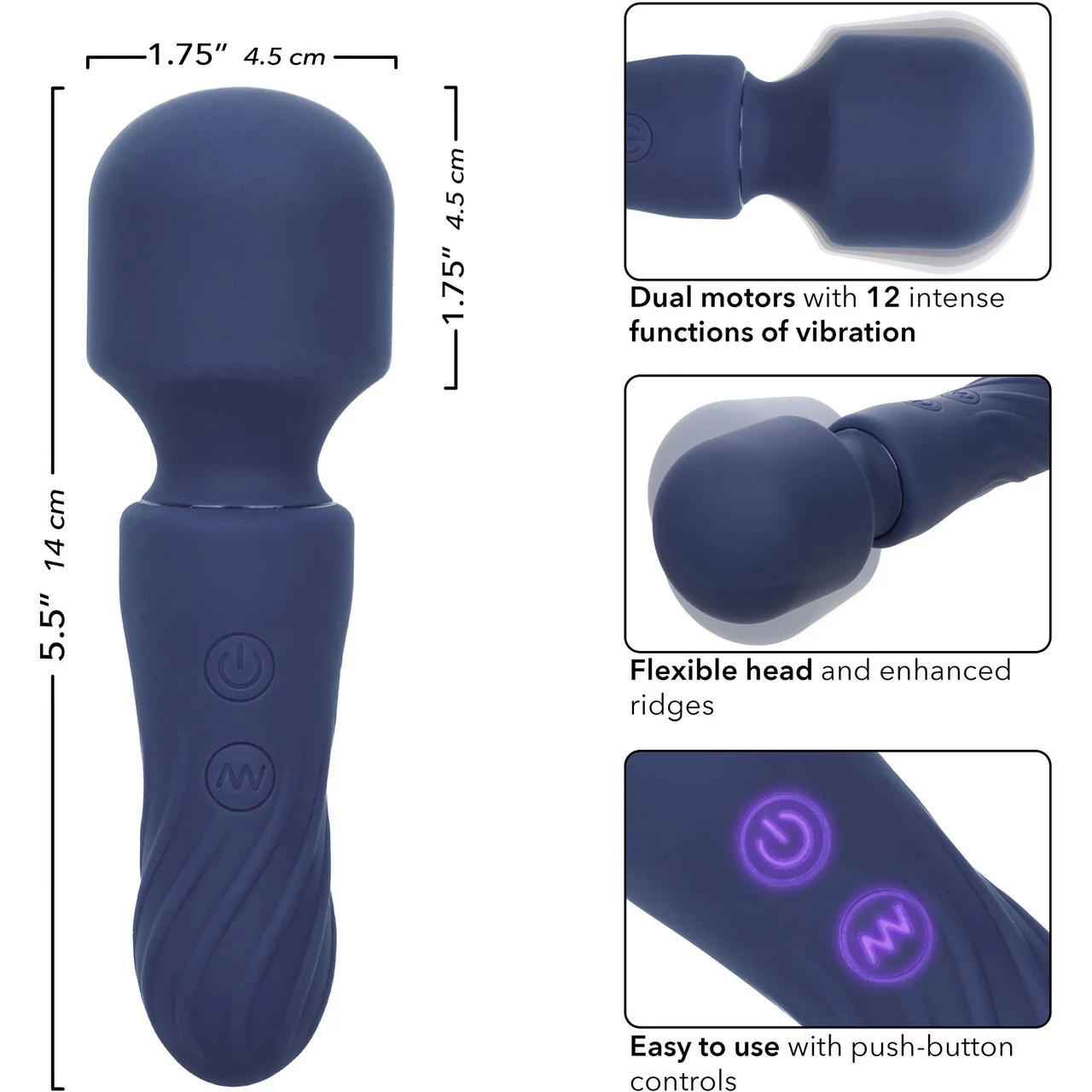 Charisma Charm Rechargeable Waterproof Silicone Mini Wand Vibrator By CalExotics - Image 8