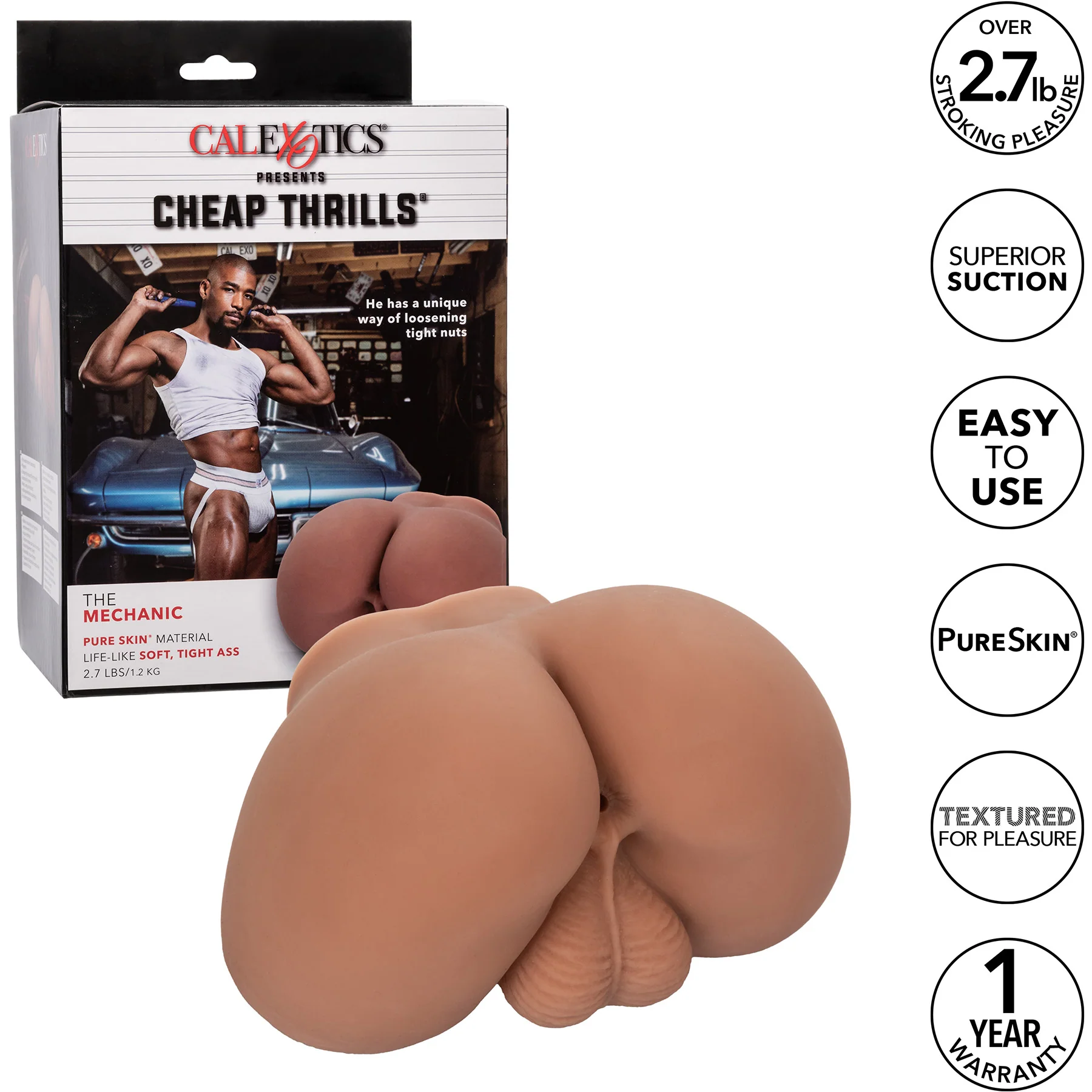 Cheap Thrills The Mechanic Penis Stroker By CalExotics - Caramel - Image 8