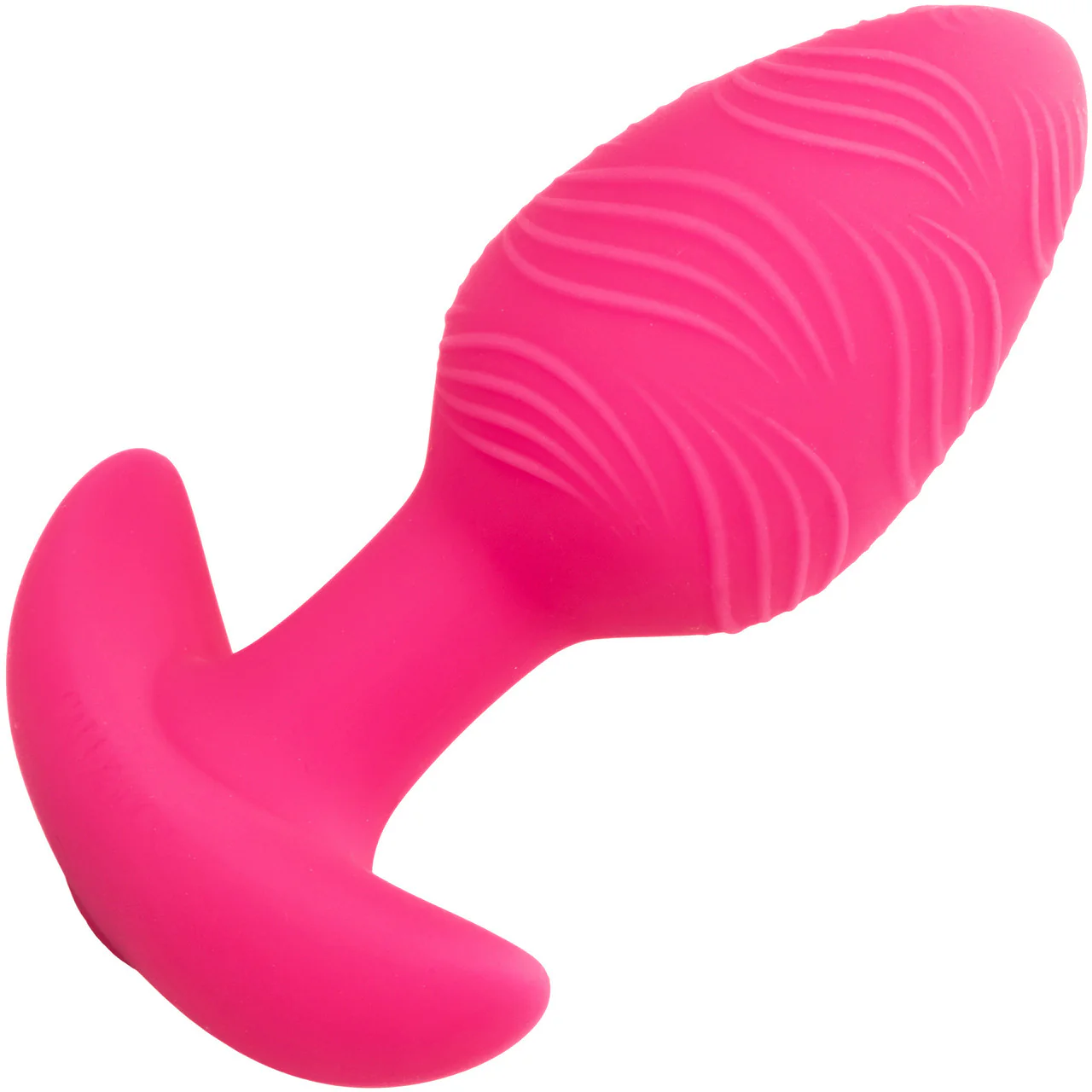 Cheeky Glow In The Dark Rechargeable Silicone Vibrating Butt Plug By CalExotics - Pink - Image 3