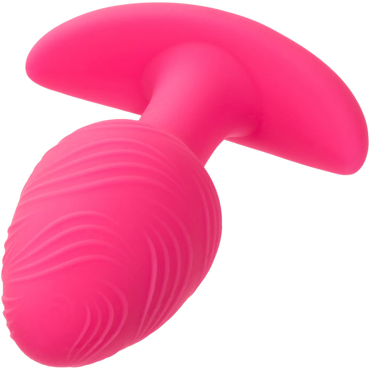 Cheeky Glow In The Dark Rechargeable Silicone Vibrating Butt Plug By CalExotics - Pink - Image 5