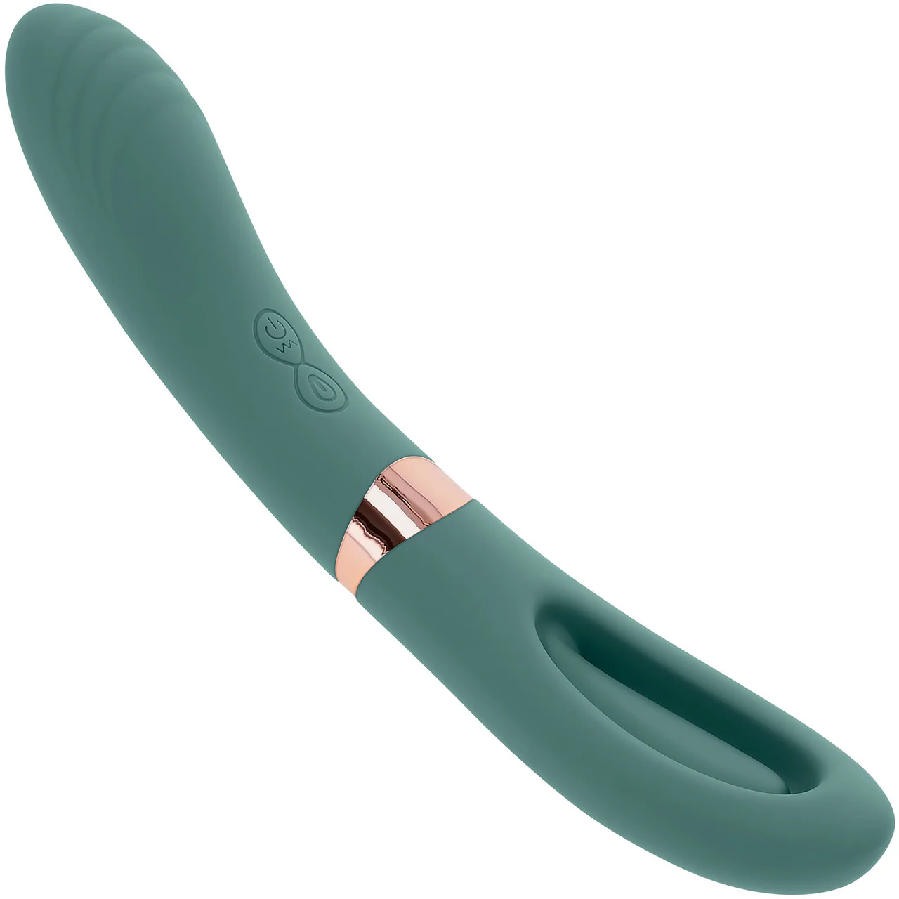 Chick Flick Waterproof Silicone Dual Ended Flickering Tongue G-Spot Vibrator By Evolved Novelties - Green - Image 2