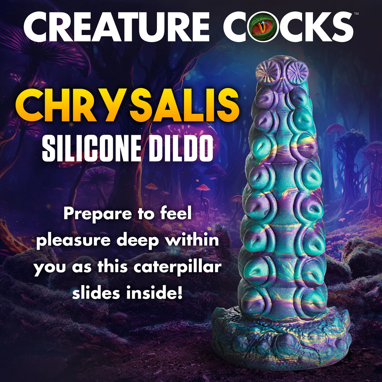 Chrysalis 7.75" Silicone Suction Cup Dildo By Creature Cocks - Image 12