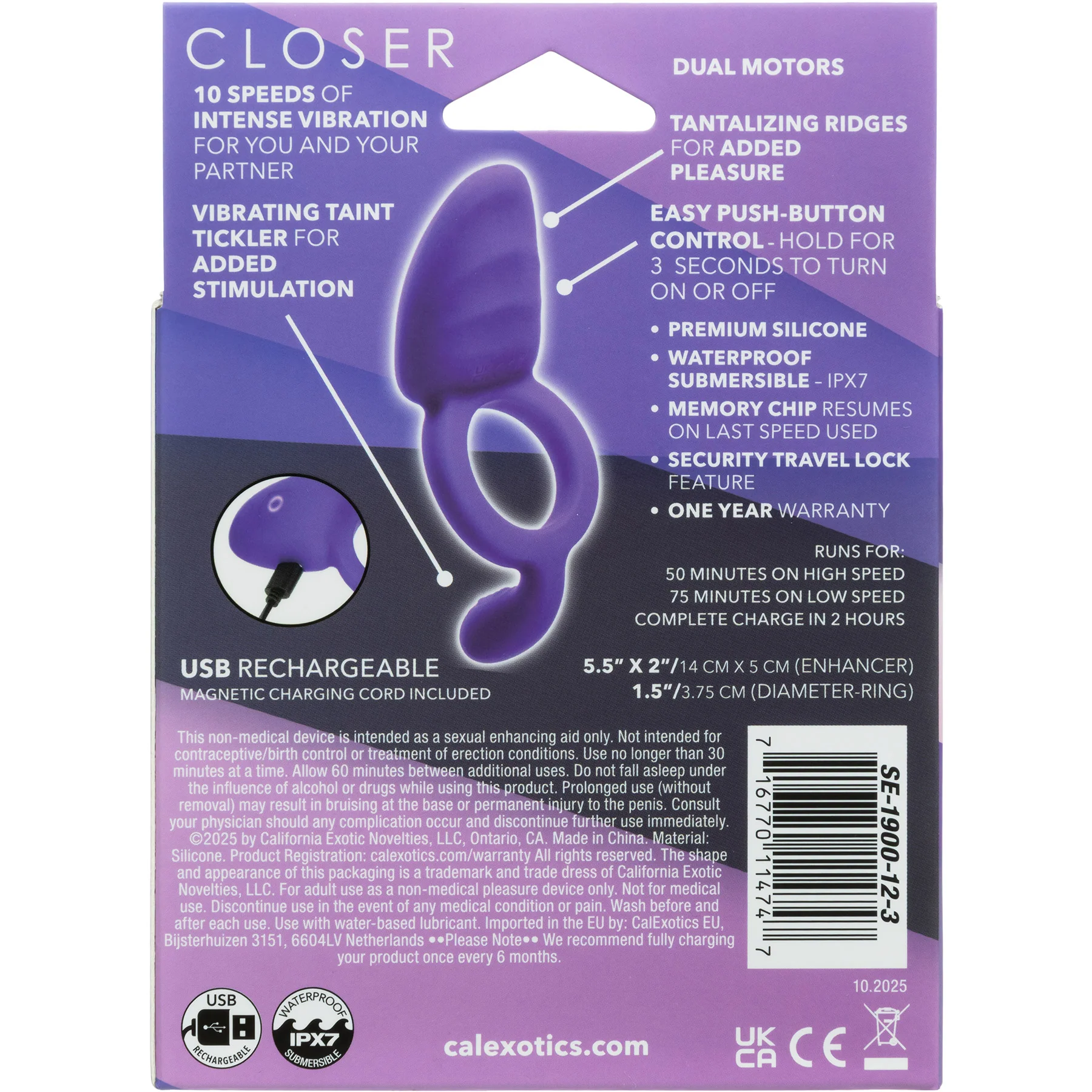 Closer™ Passion Intimate Vibrating Silicone Cock Ring - Image 9