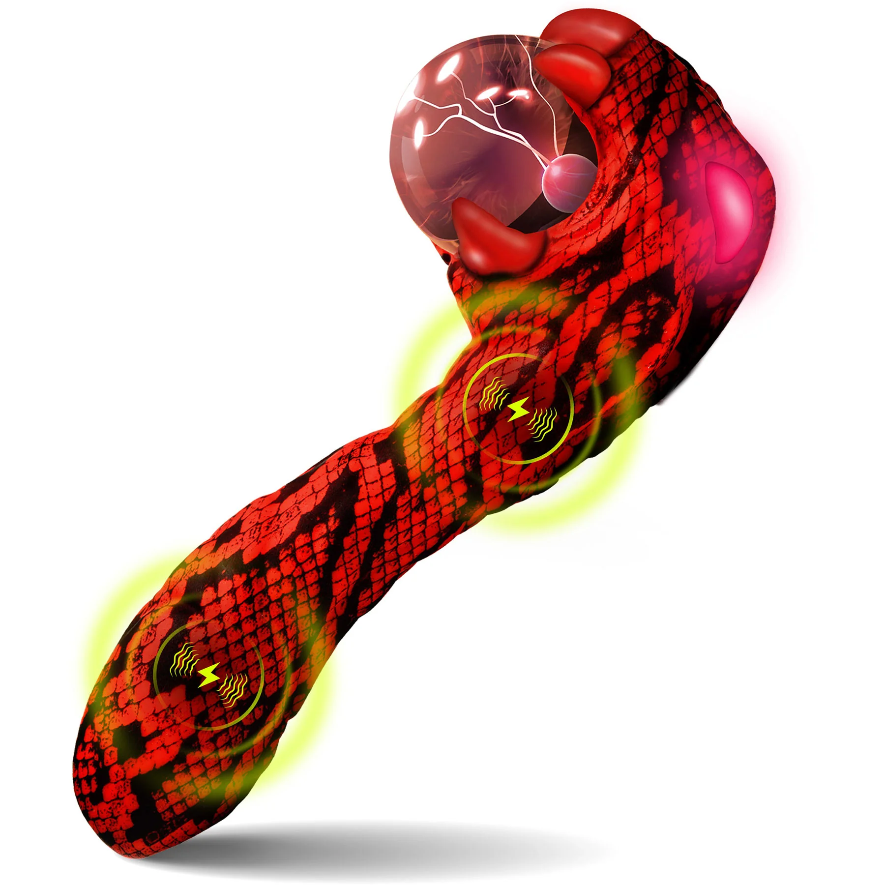 Cobra Rechargeable Silicone Dual Use Plasma Vibrator By Creature Cocks - Image 9