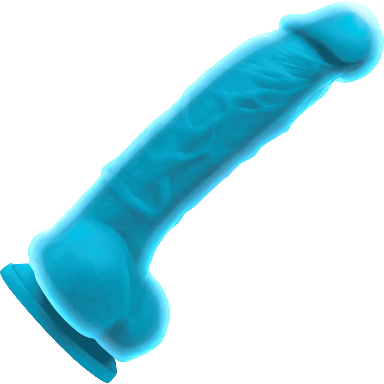 Colours Dual Density 5 Inch Silicone Suction Cup Dildo - Blue - Image 3