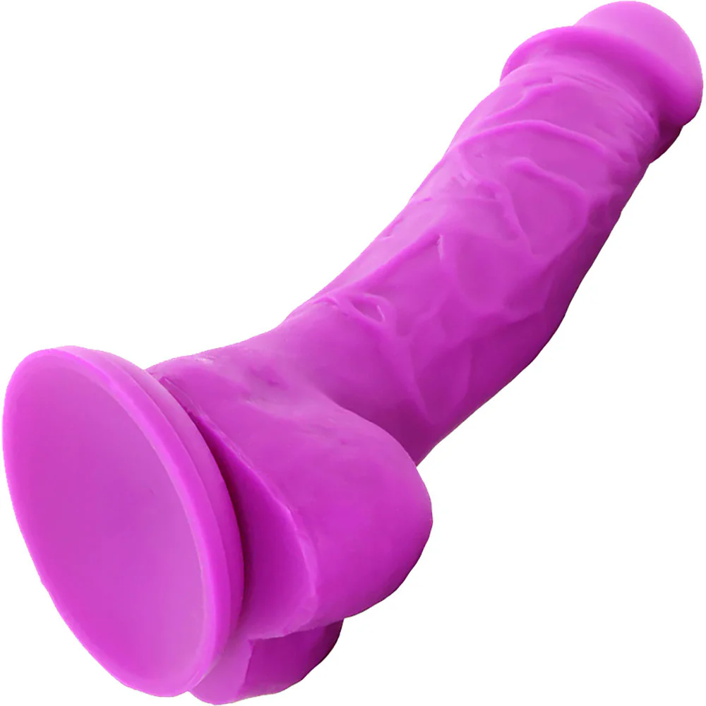 Colours Dual Density 5 Inch Silicone Suction Cup Dildo - Purple - Image 4