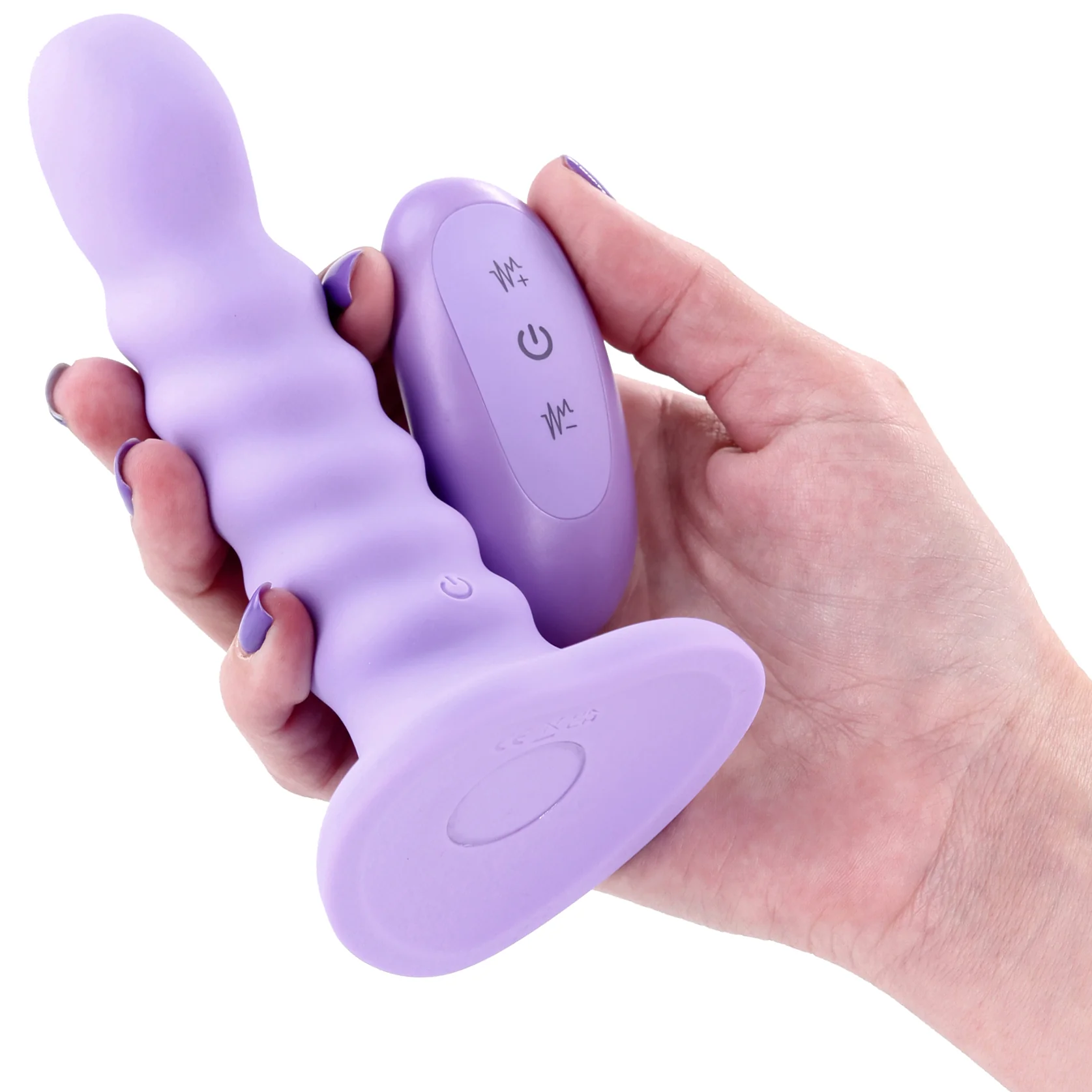 Colours Ribbed 5" Silicone Vibrating Dildo With Remote - Image 8
