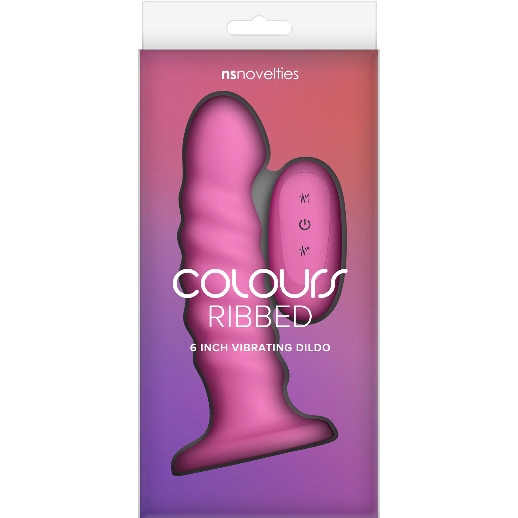 Colours Ribbed 6" Silicone Vibrating Dildo With Remote - Image 2