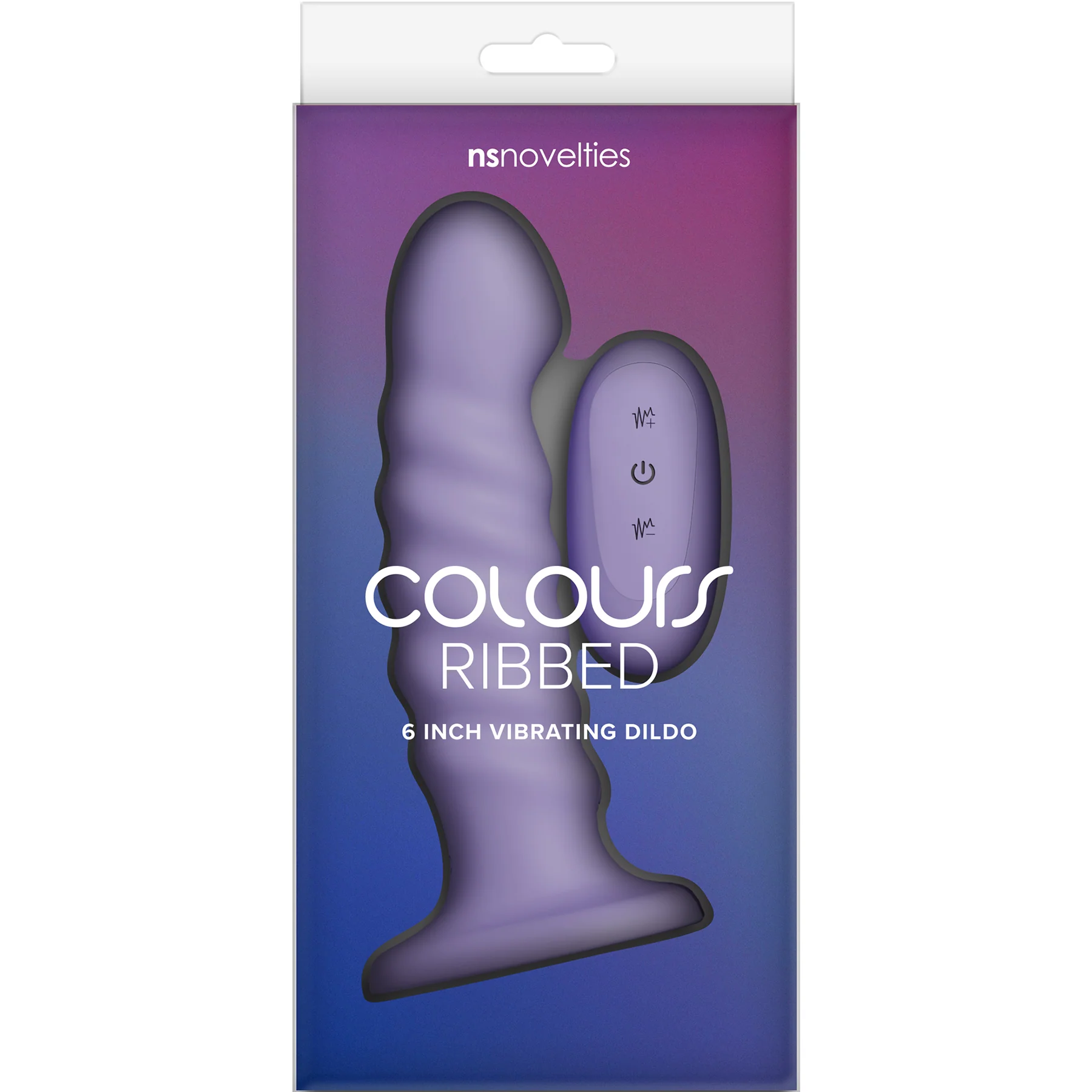 Colours Ribbed 6" Silicone Vibrating Dildo With Remote - Image 6