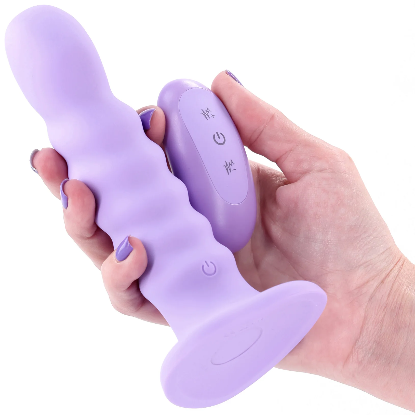 Colours Ribbed 6" Silicone Vibrating Dildo With Remote - Image 8