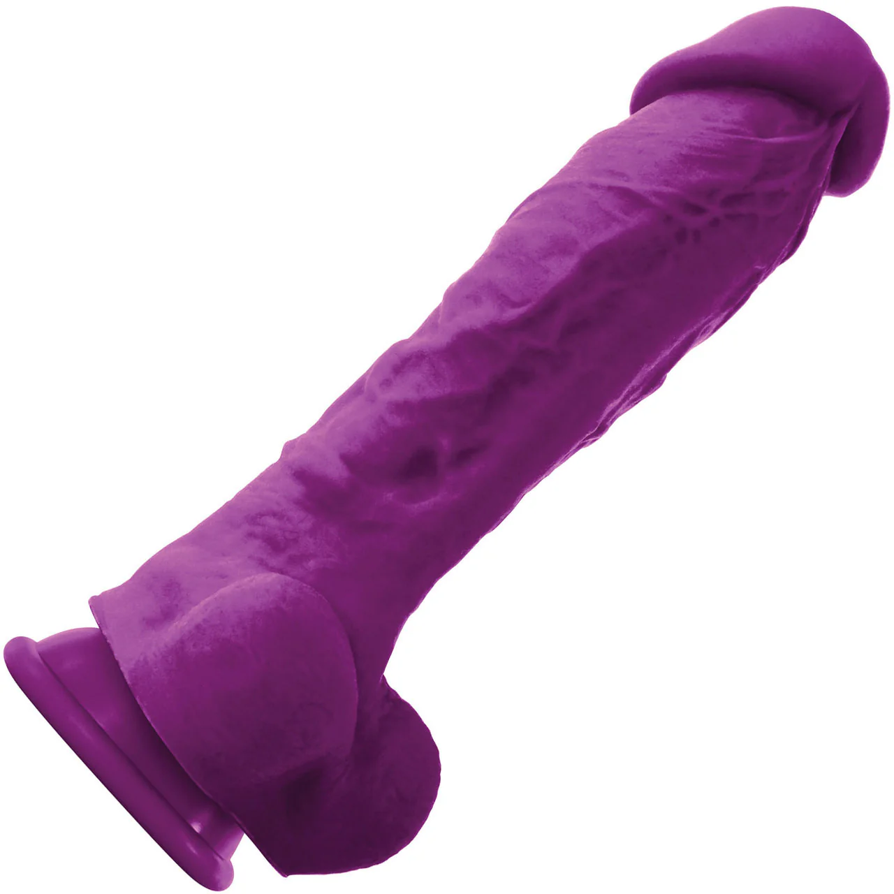 ColourSoft 8 Inch Purple Silicone Suction Cup Dildo