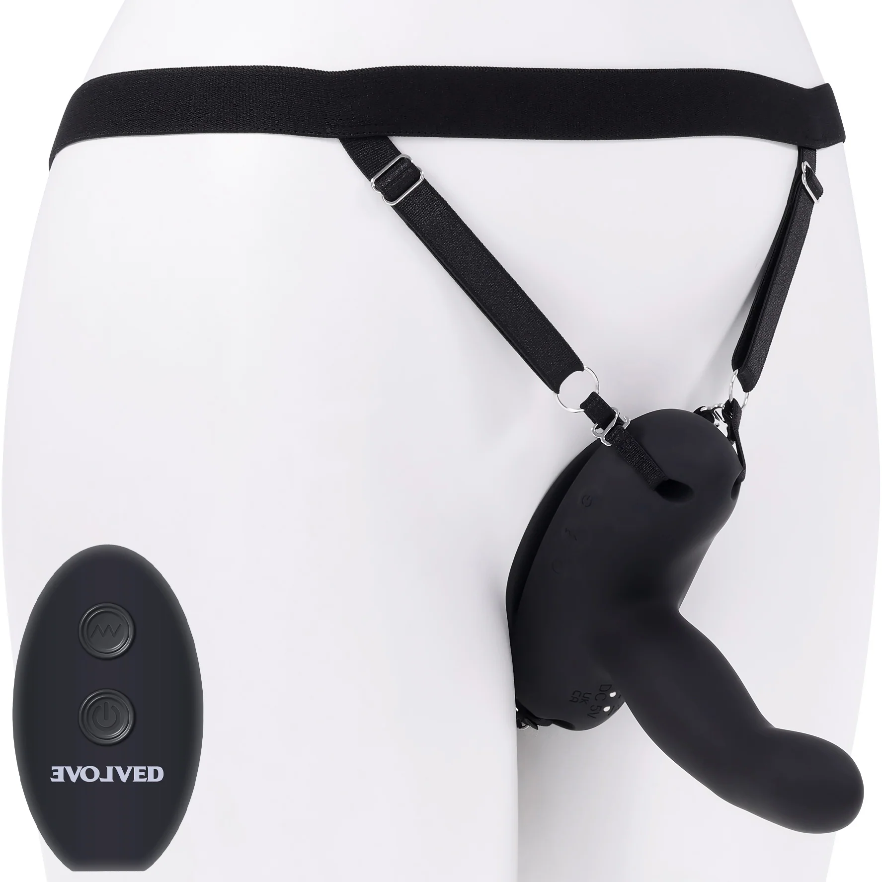 Come Closer Rechargeable Silicone Strap-On Vibrator With Remote By Evolved Novelties - Image 10