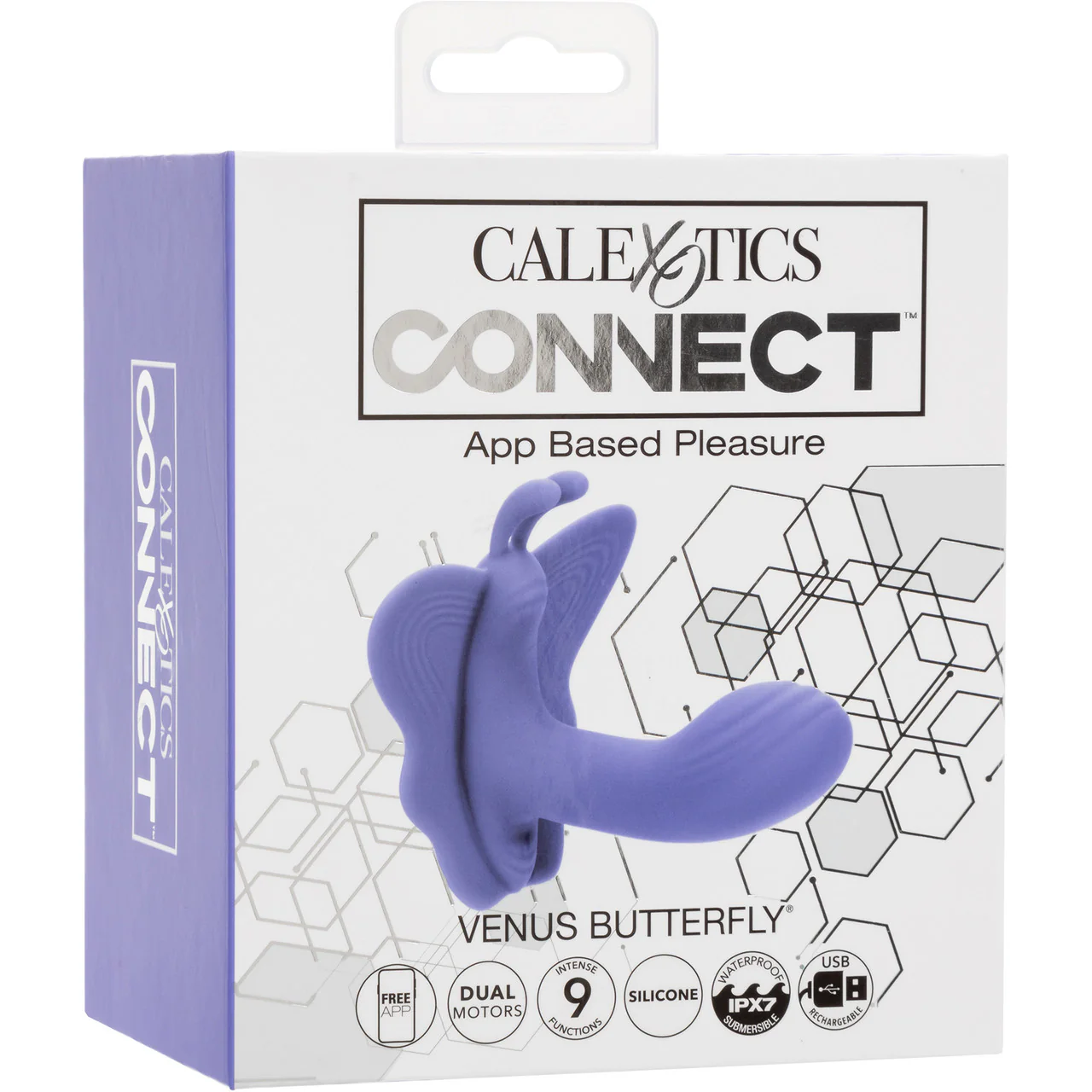 Connect® Venus Butterfly Rechargeable Silicone App Enabled Dual Stimulation Vibrator By CalExotics - Image 9