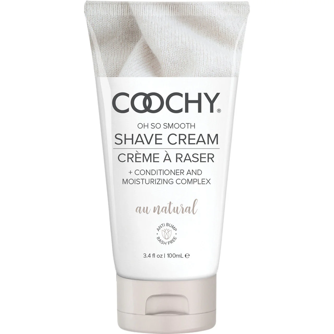 COOCHY Oh So Smooth Shave Cream  - Au Natural 3.4 oz (100 mL)