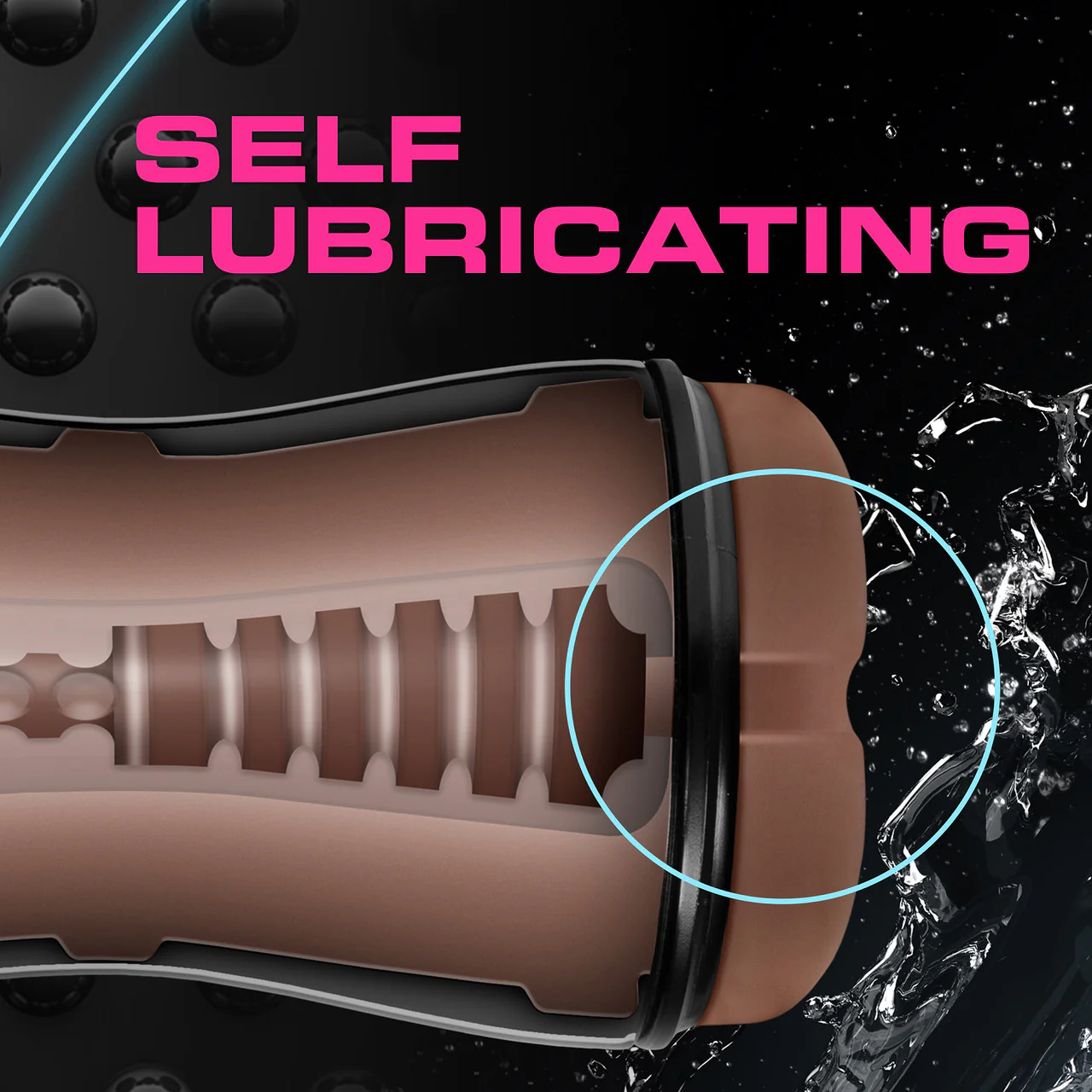 Coverboy The DJ Self Lubricating Anal Penis Stroker By Blush - Chocolate - Image 7