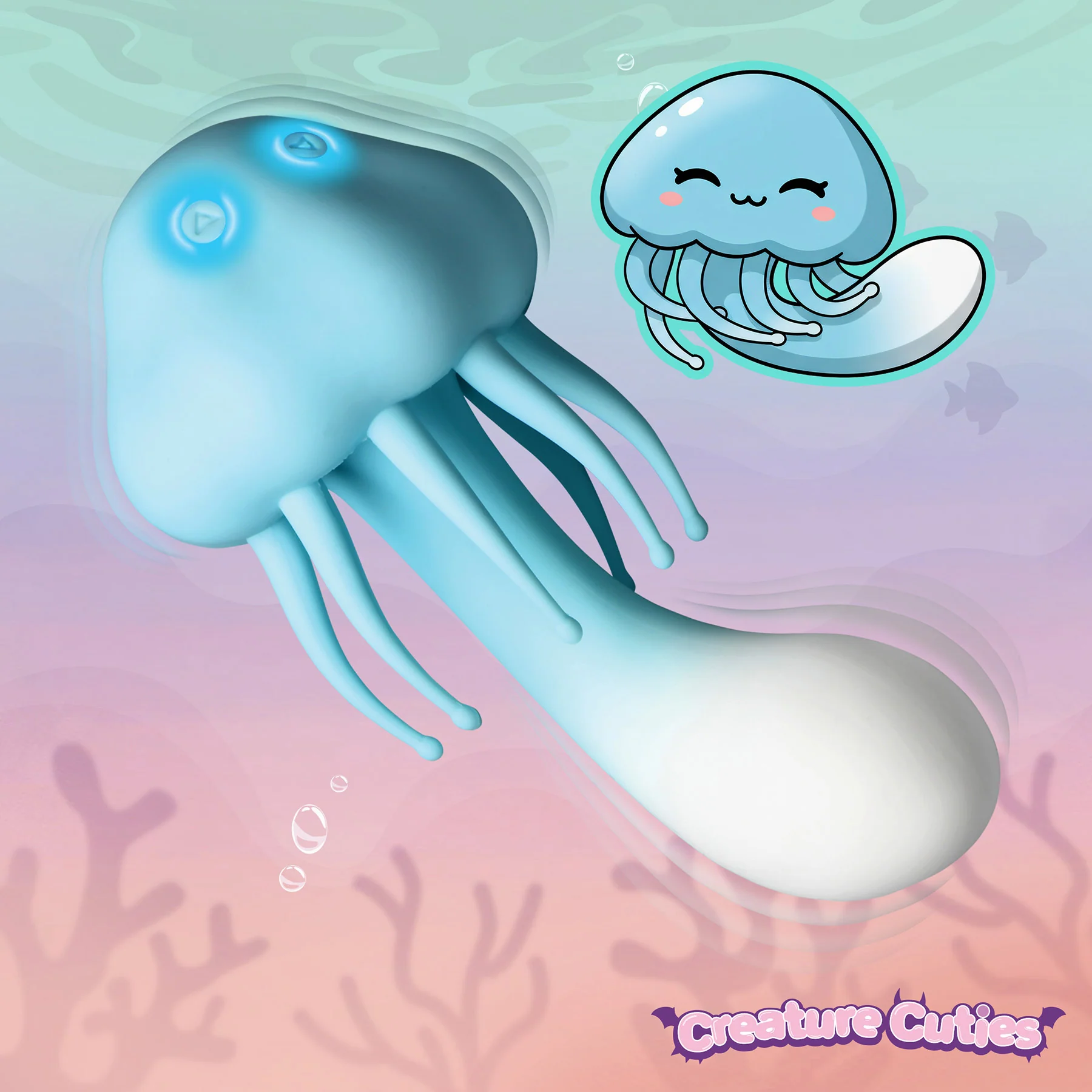 Creature Cuties Jellyvibe Rechargeable Silicone Vibrator - Image 8