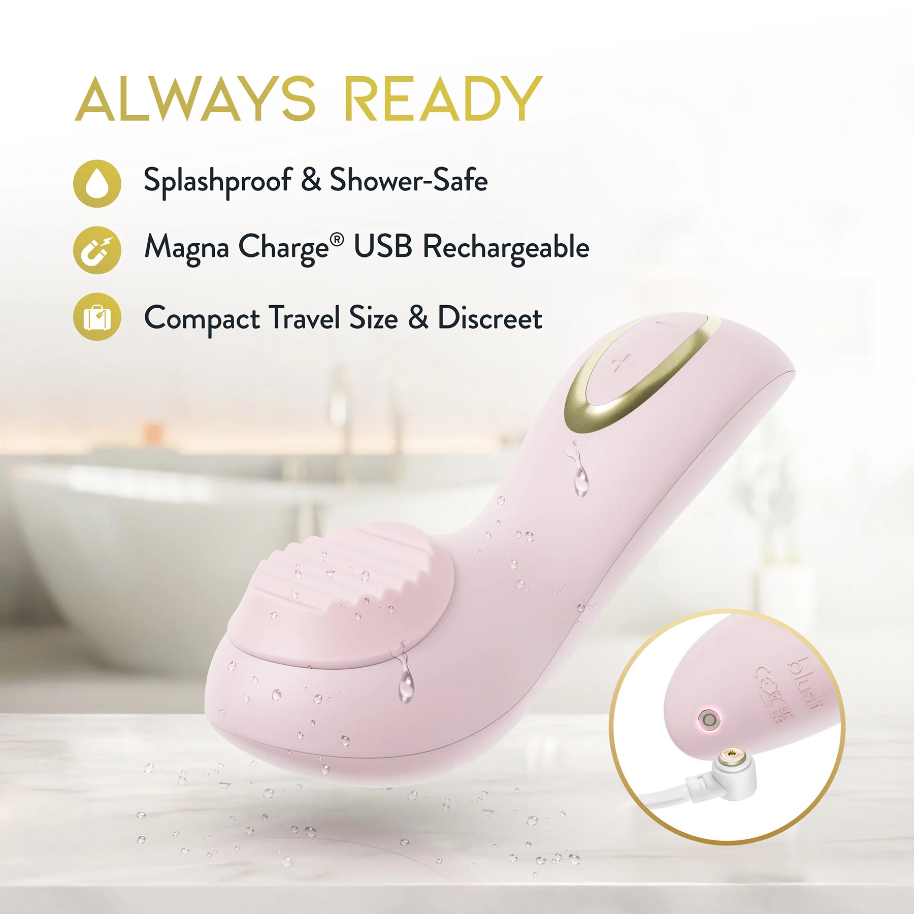 Délice Dahlia Rechargeable Silicone Stimulating Clitoral Massager By Blush - Image 10