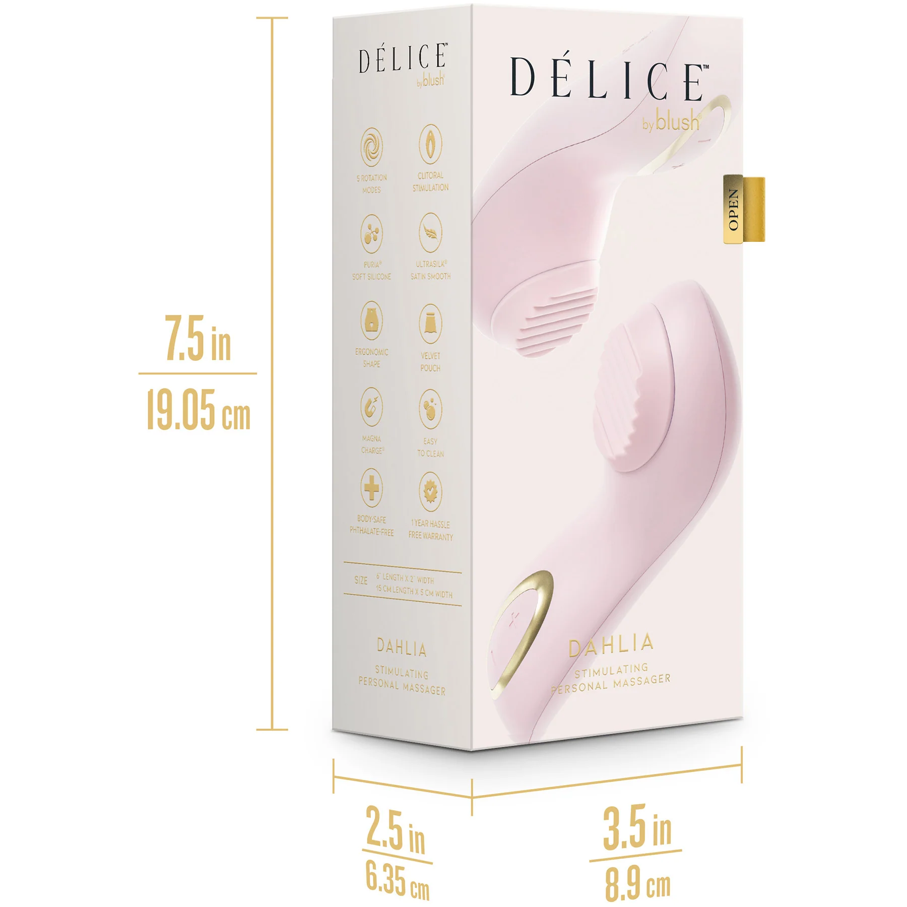 Délice Dahlia Rechargeable Silicone Stimulating Clitoral Massager By Blush - Image 18