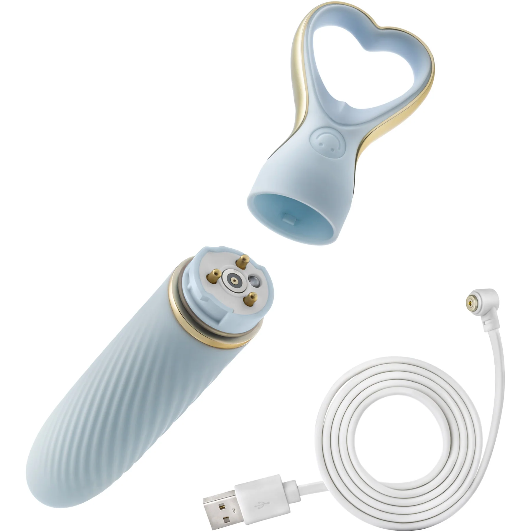 Délice Heartthrob Textured Rechargeable Silicone Vibrator By Blush - Image 28