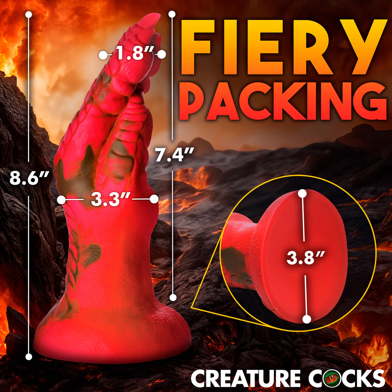 Demon Claw 8.5" Fisting Silicone Suction Cup Dildo By Creature Cocks - Image 11