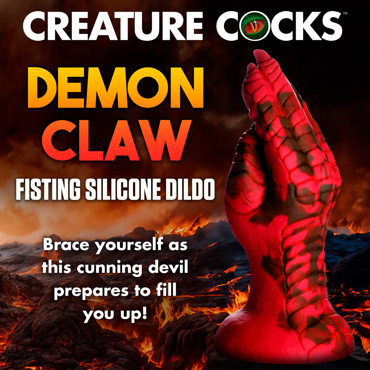 Demon Claw 8.5" Fisting Silicone Suction Cup Dildo By Creature Cocks - Image 12