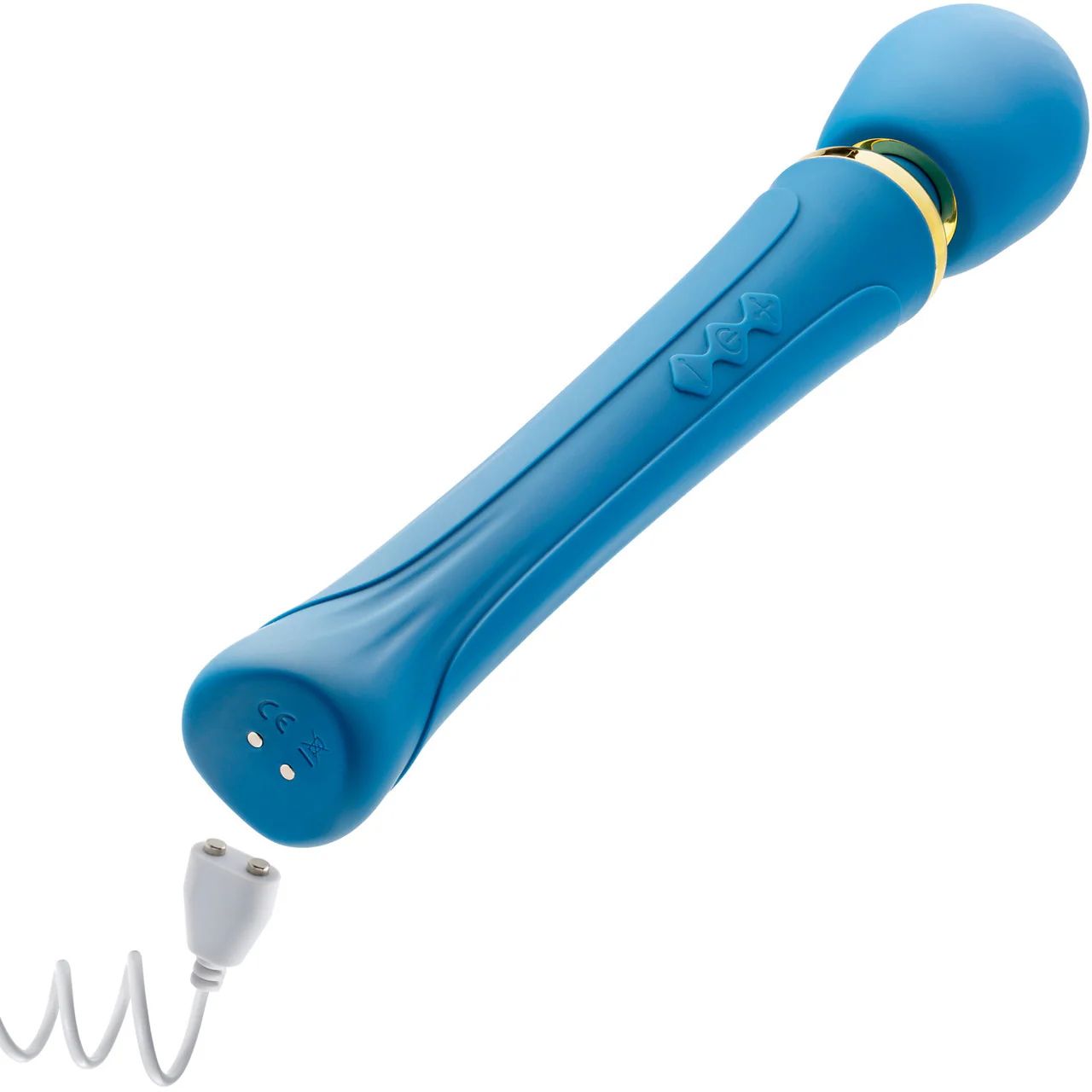 Dianna Rechargeable Waterproof Silicone Wand Style Vibrator By Blush - Teal - Image 4