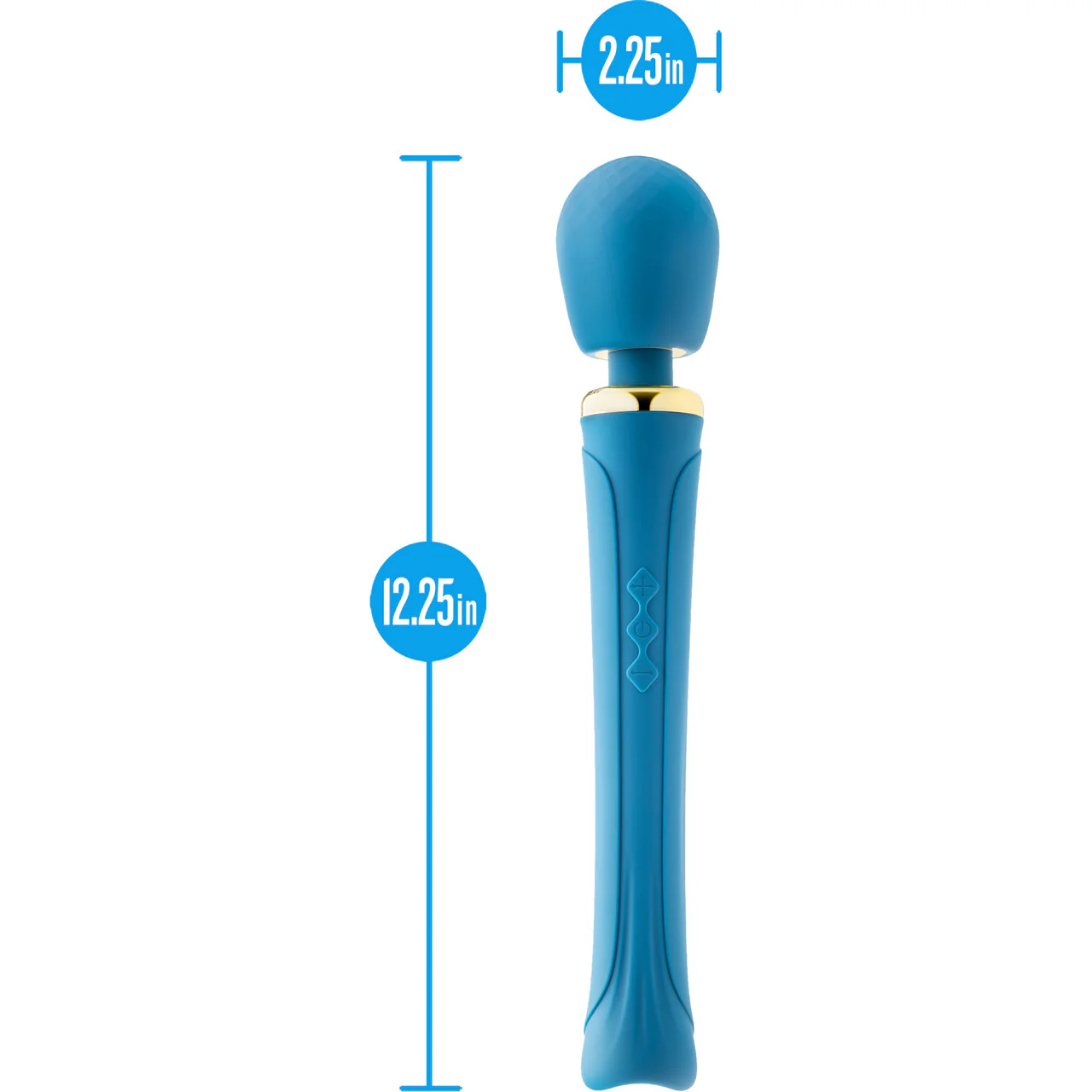 Dianna Rechargeable Waterproof Silicone Wand Style Vibrator By Blush - Teal - Image 5