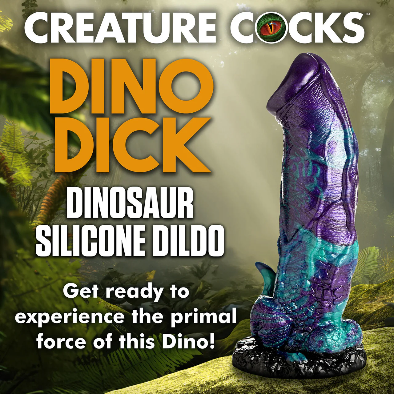 Dino-Dick 9" Silicone Suction Cup Dildo By Creature Cocks - XL - Image 13