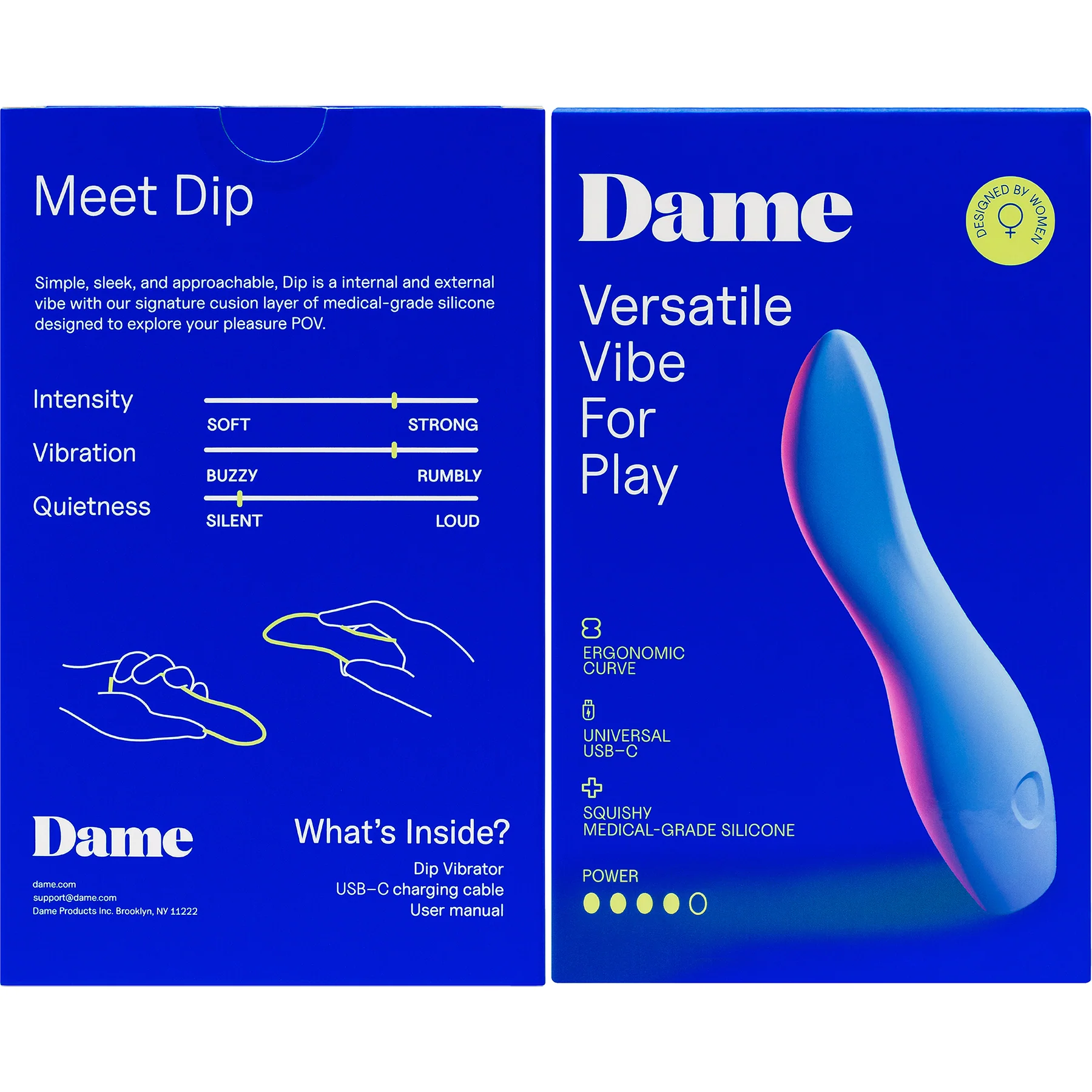 DIP 2.0 Silicone Rechargeable Waterproof Vibrator by Dame - Image 10