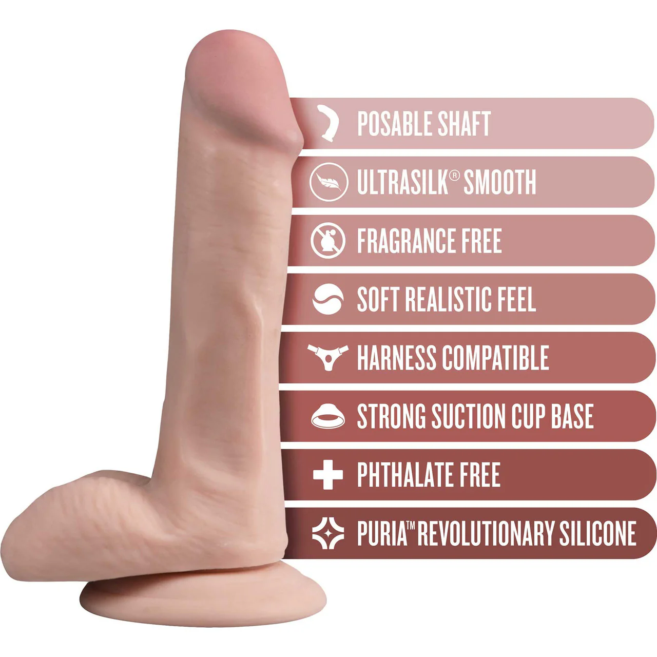 Dr. Skin Dr. Daniel 6 Inch Silicone Suction Cup Dildo by Blush - Vanilla - Image 5