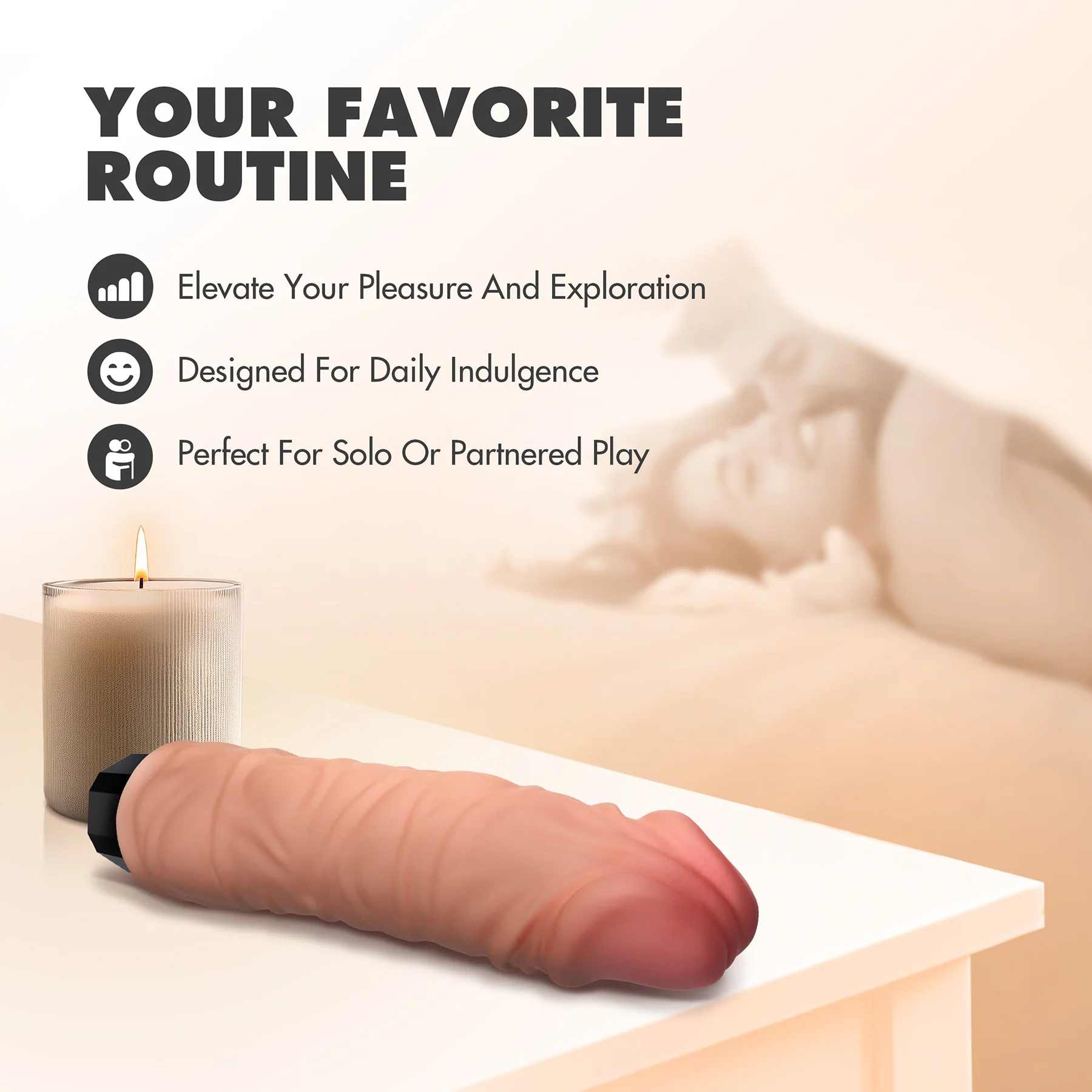 Dr. Skin Silicone Dr. Hunt Waterproof Vibrating 8.75" Dildo By Blush - Image 12