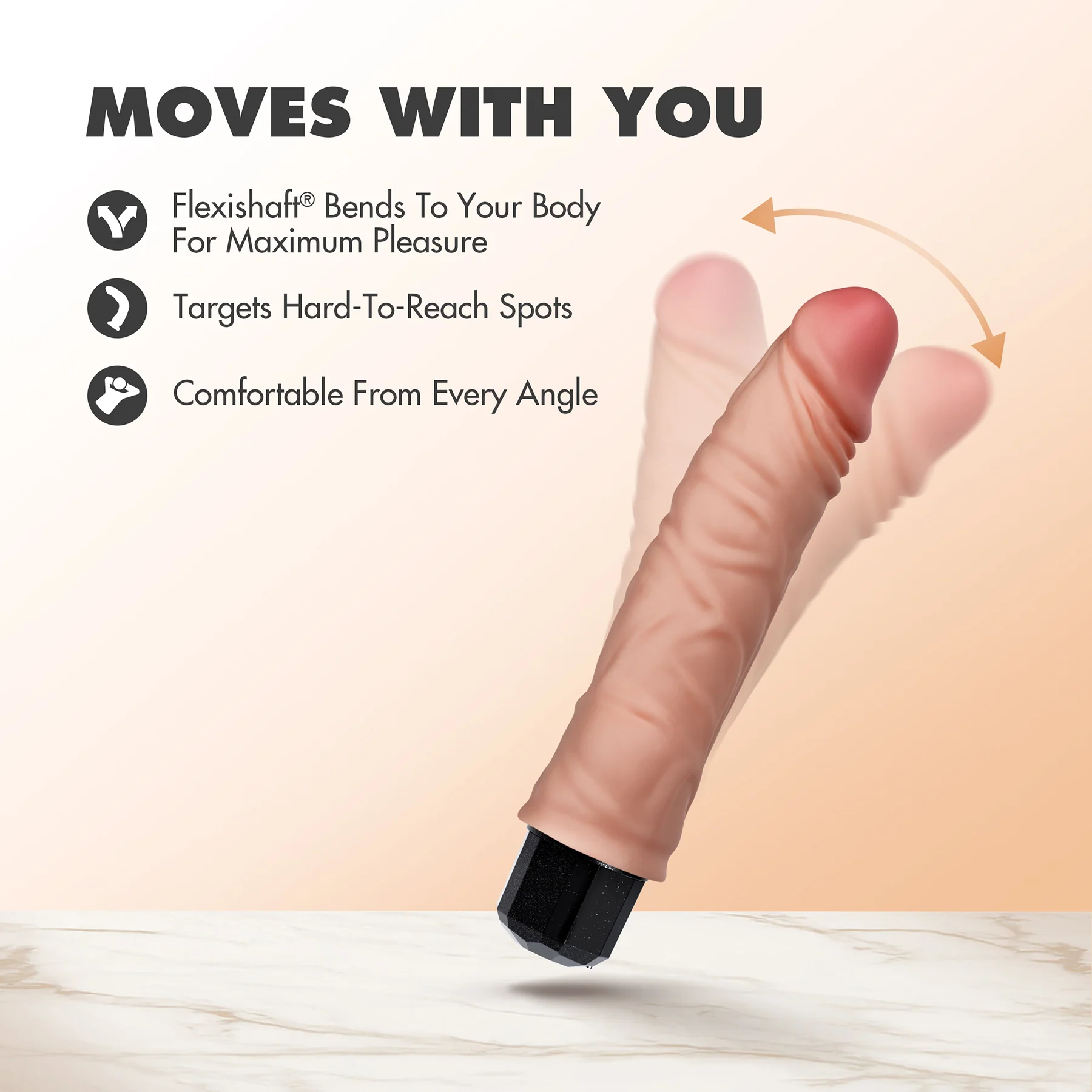 Dr. Skin Silicone Dr. Hunt Waterproof Vibrating 8.75" Dildo By Blush - Image 4