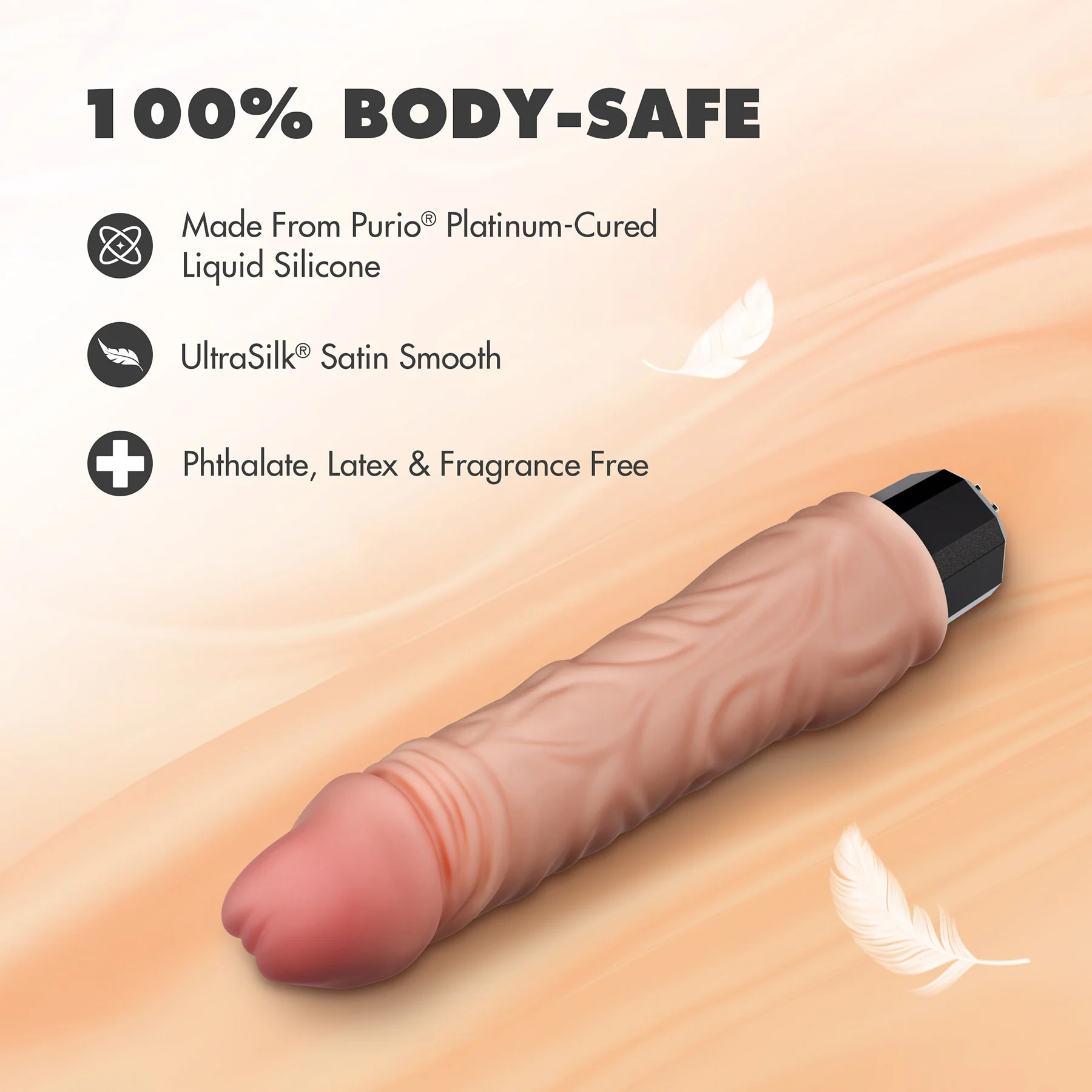 Dr. Skin Silicone Dr. Hunt Waterproof Vibrating 8.75" Dildo By Blush - Image 6