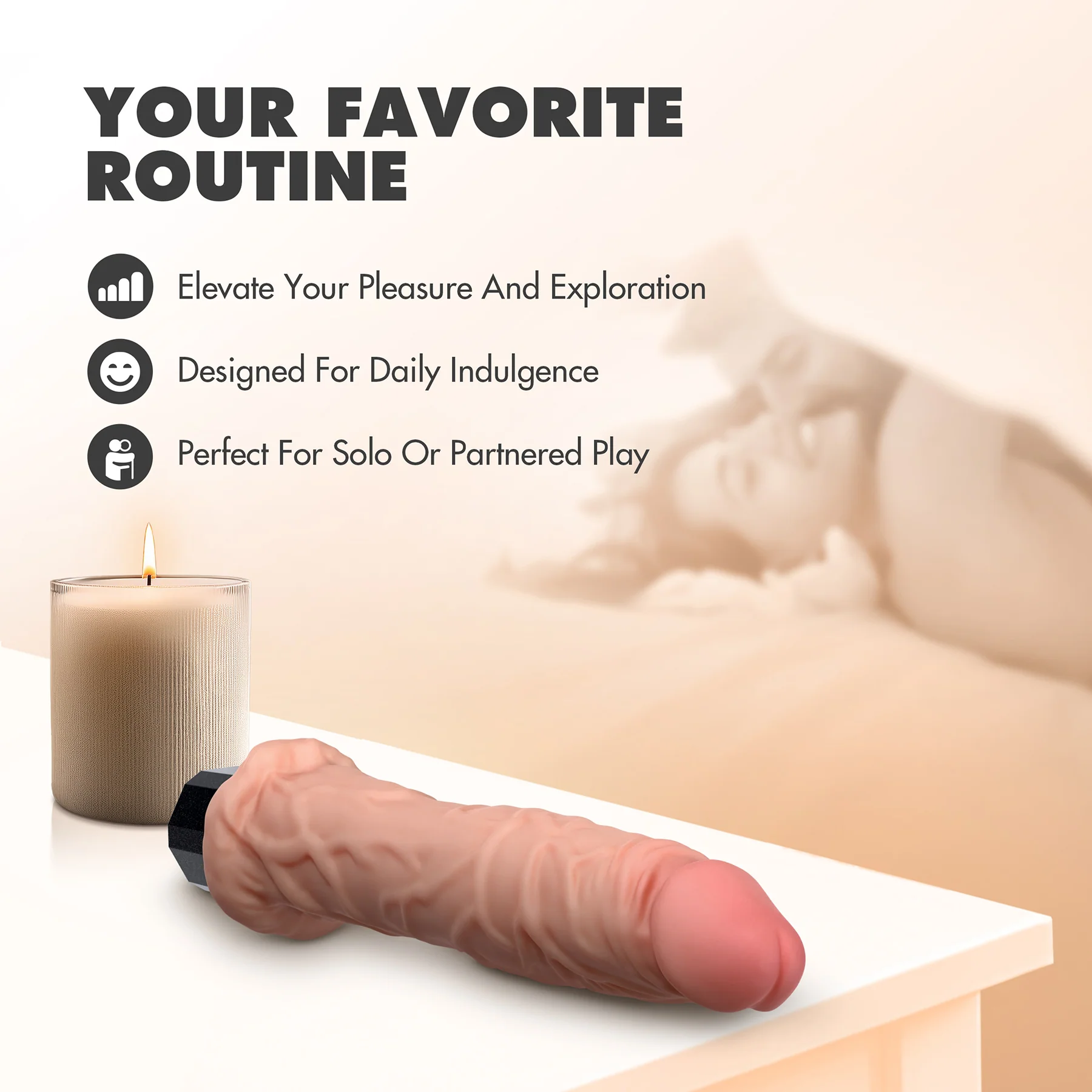 Dr. Skin Silicone Dr. Webber Waterproof Vibrating 9.75" Dildo By Blush - Image 12