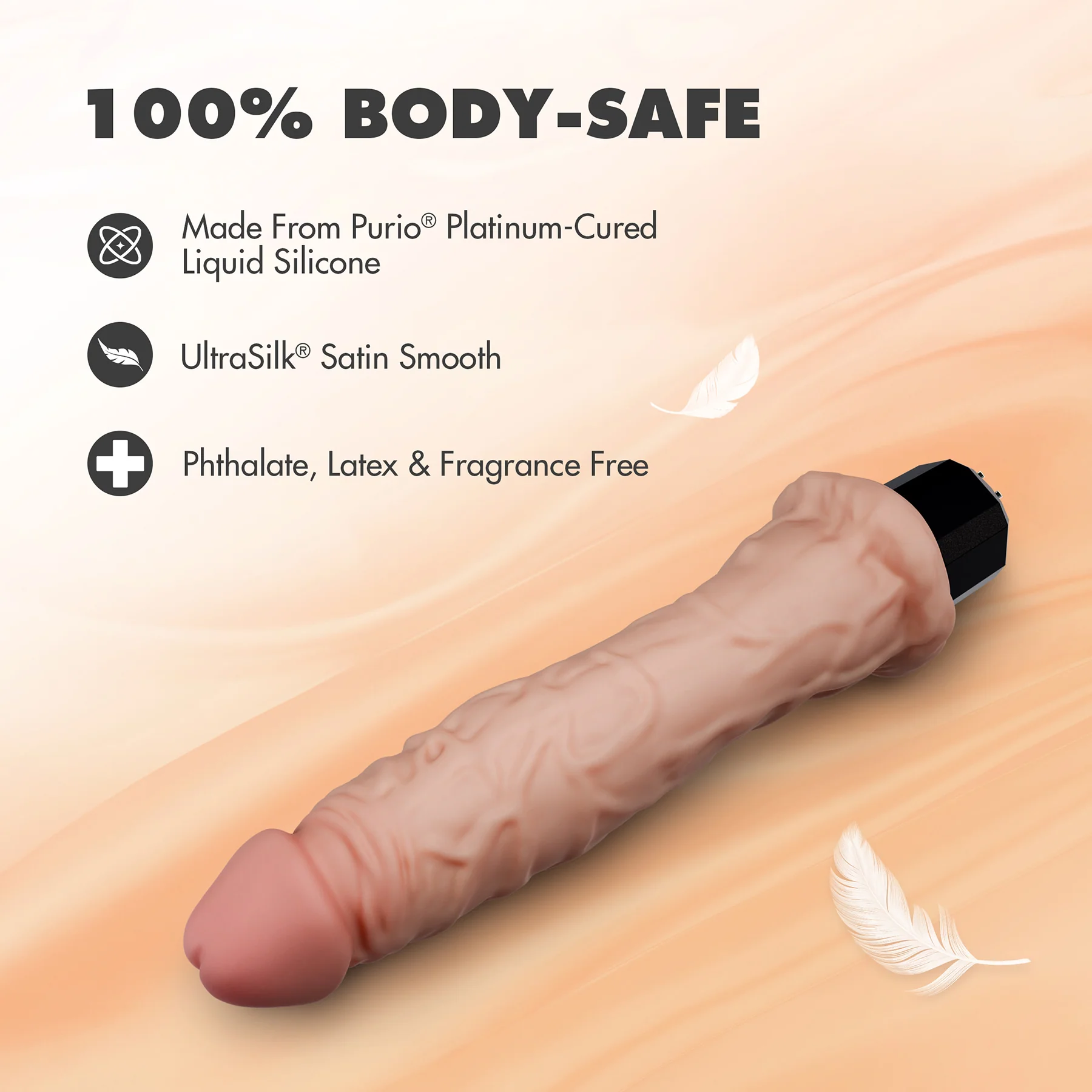 Dr. Skin Silicone Dr. Webber Waterproof Vibrating 9.75" Dildo By Blush - Image 6