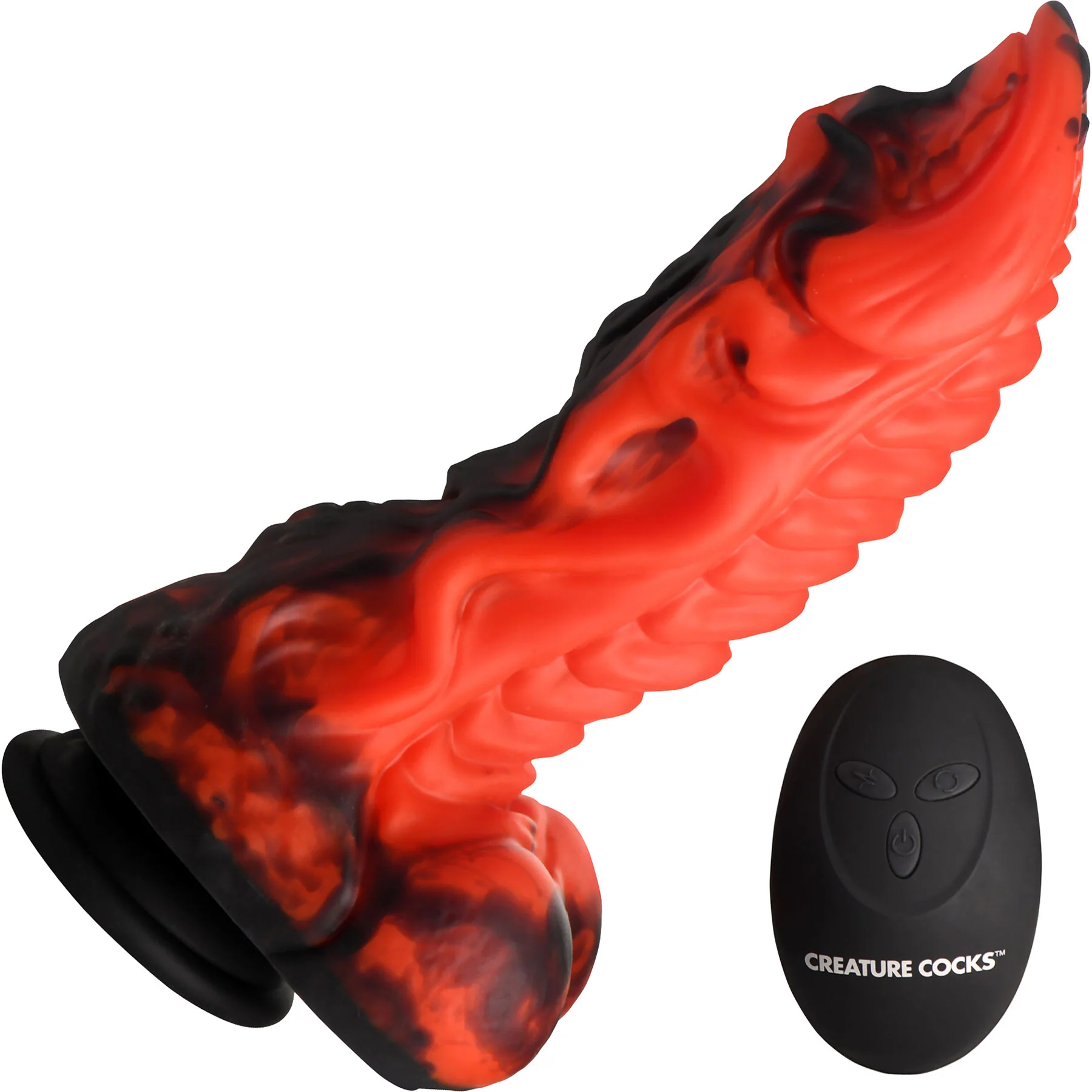 Dragon Thrust 9.5" Thrusting & Vibrating Silicone Suction Cup Dildo With Remote By Creature Cocks