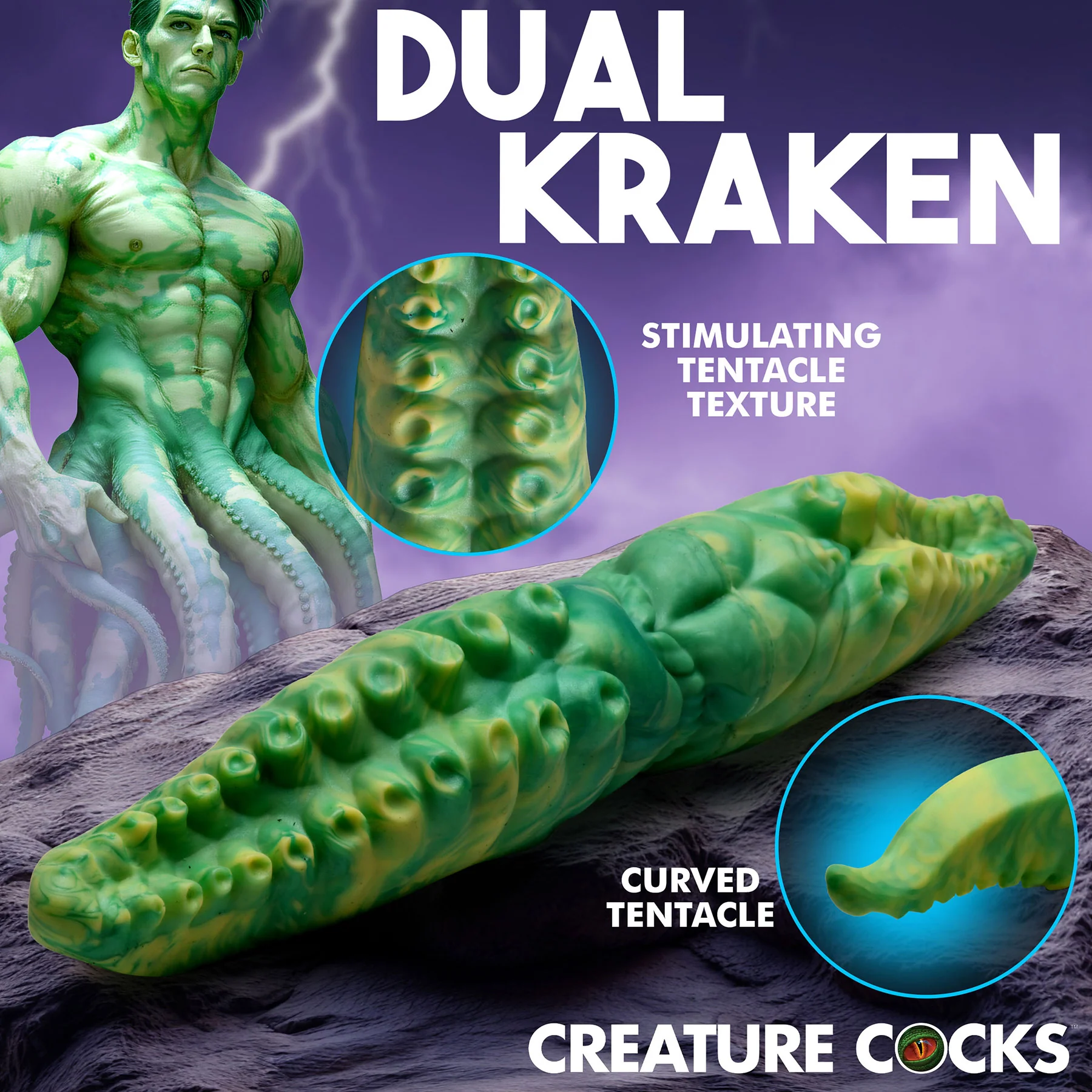 Dual Kraken Silicone Double Dildo By Creature Cocks - Image 2