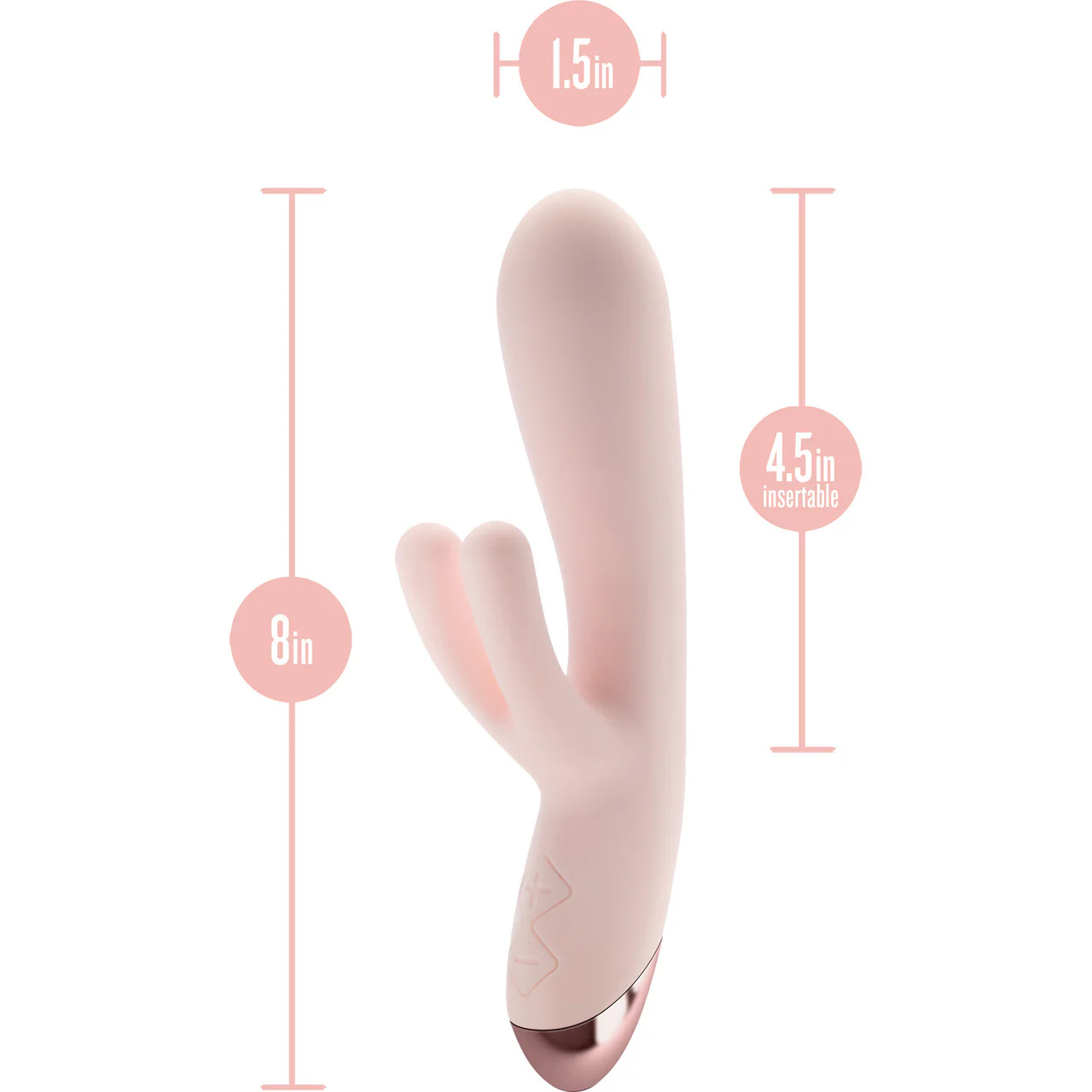 Elora Rechargeable Waterproof Silicone Rabbit Style Dual Stimulation Vibrator By Blush - Pink - Image 5
