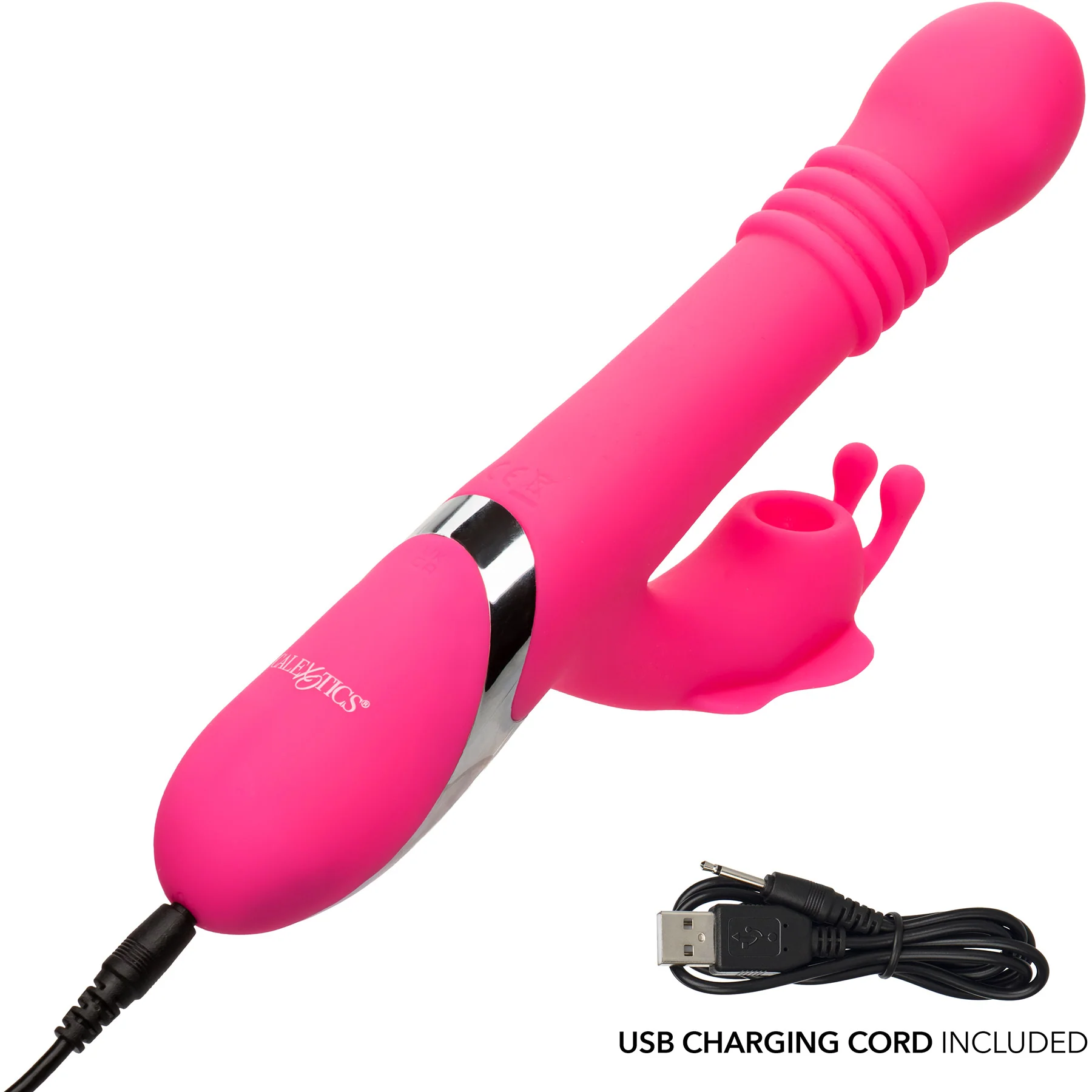 Enchanted Kissing Butterfly Thrusting & Rotating Vibrator With Clitoral Stimulator - Image 6