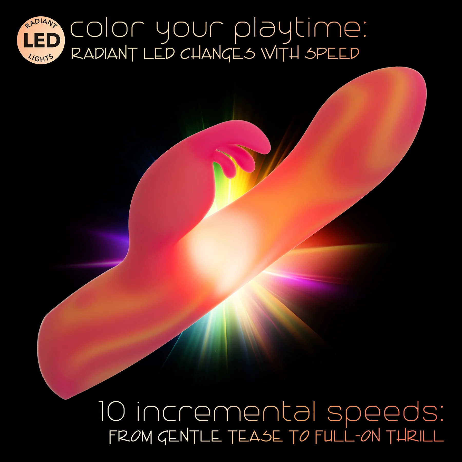 Endless Summer™ Moonlight Magic Illuminated Silicone Rabbit Vibrator - Image 2