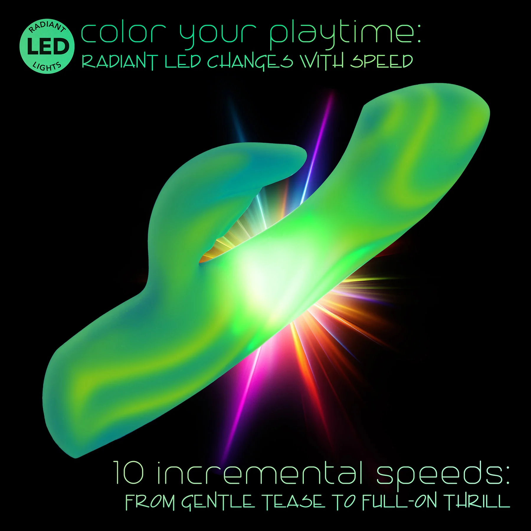 Endless Summer™ Twilight Tease Illuminated Silicone Rabbit Vibrator - Image 2