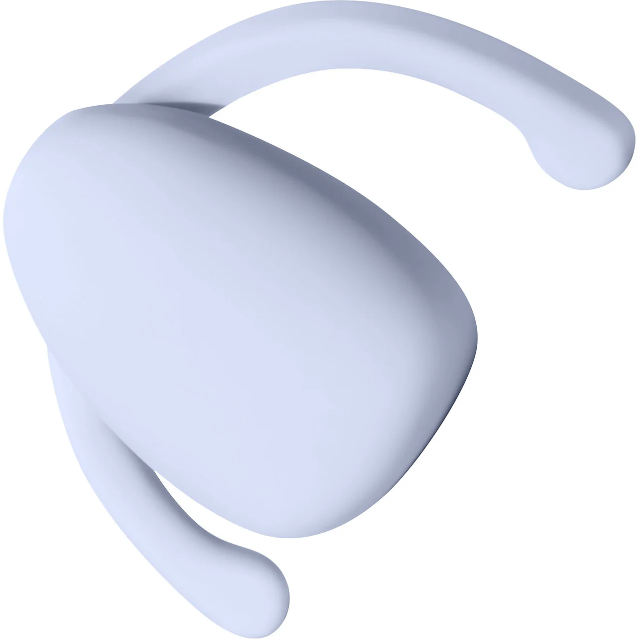 Eva Silicone Rechargeable Wearable Hands Free Vibrator by Dame - Ice Blue - Image 3