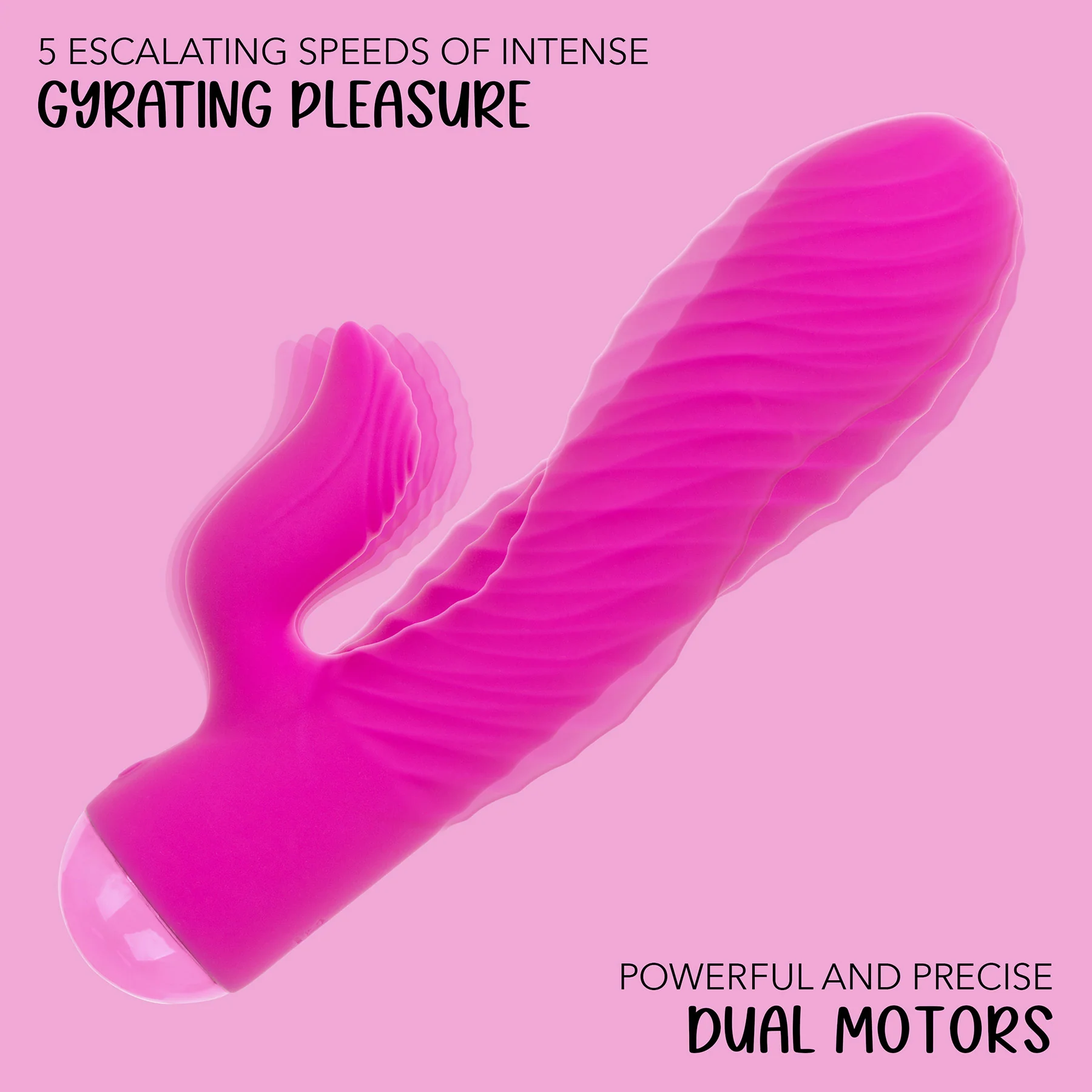 Extra Thicc™ Chubby Gyrating Silicone Rabbit Style Tickler - Image 2