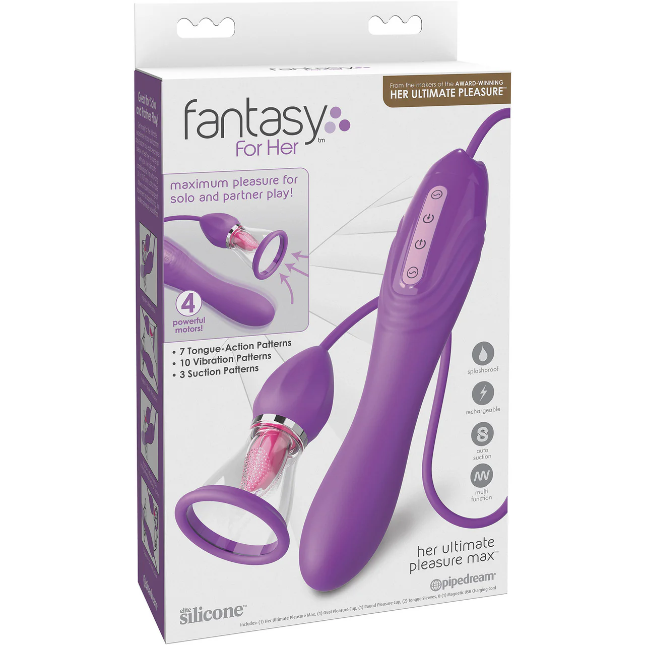 Fantasy For Her - Her Ultimate Pleasure Max Dual Oral Sex Simulator With Hose & G-Spot Vibrator By Pipedream - Image 5