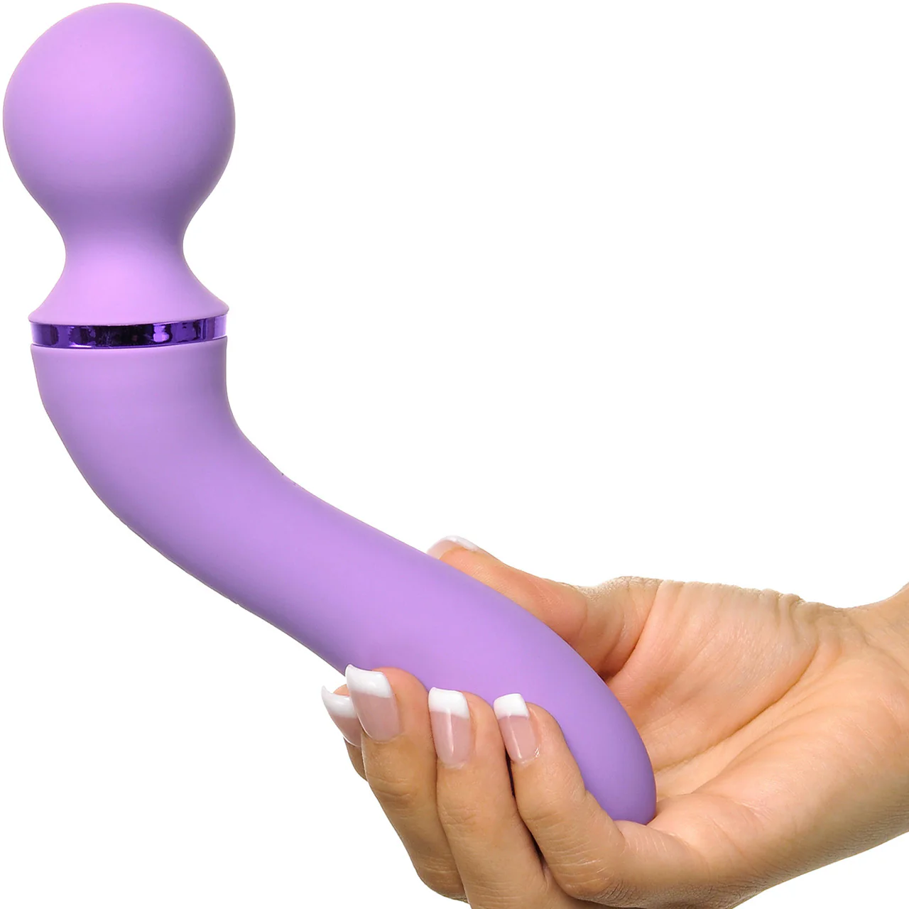 Fantasy For Her Silicone Rechargeable Duo Wand Massage-Her - Dual Function Wand With G-Spot Vibrator - Image 2
