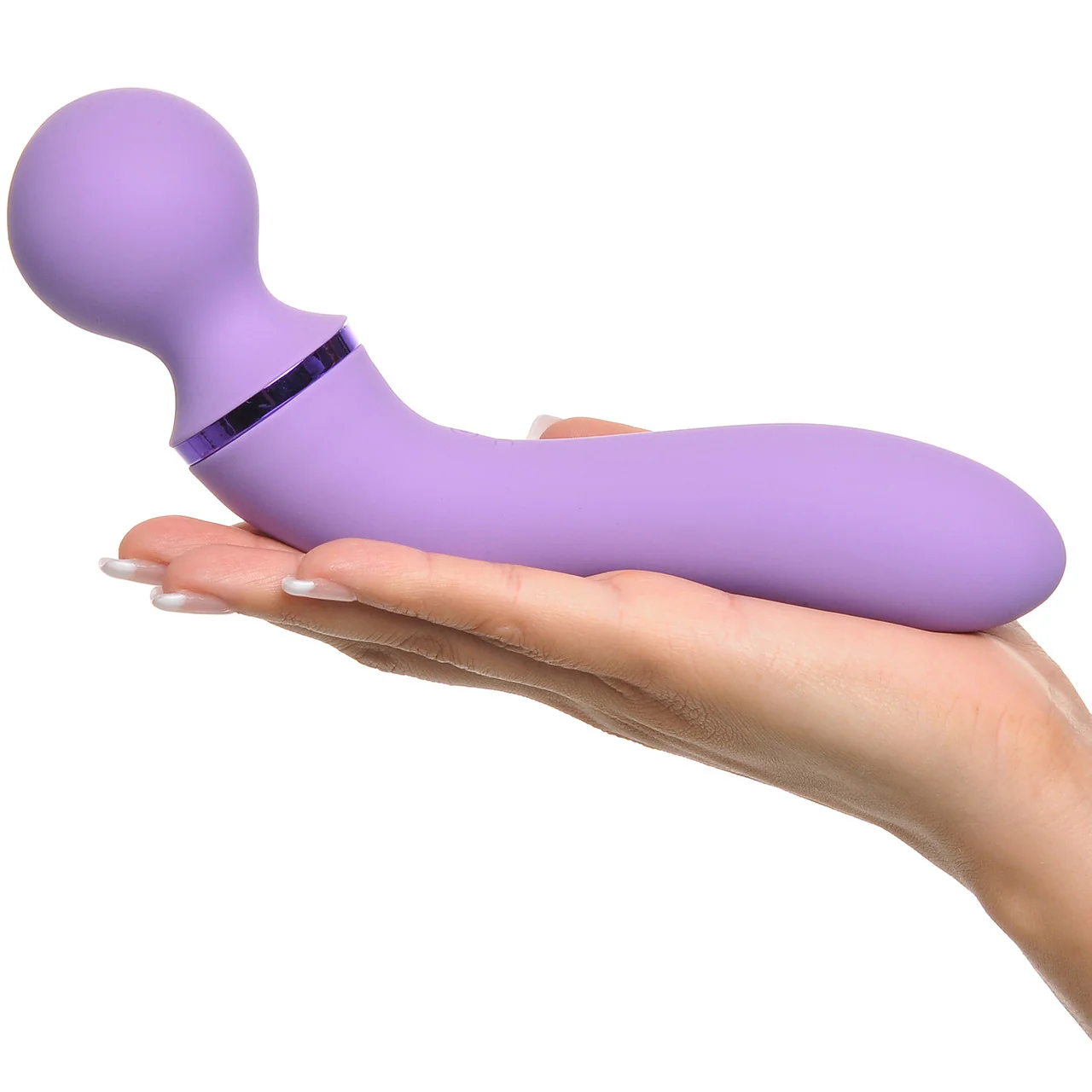 Fantasy For Her Silicone Rechargeable Duo Wand Massage-Her - Dual Function Wand With G-Spot Vibrator - Image 4
